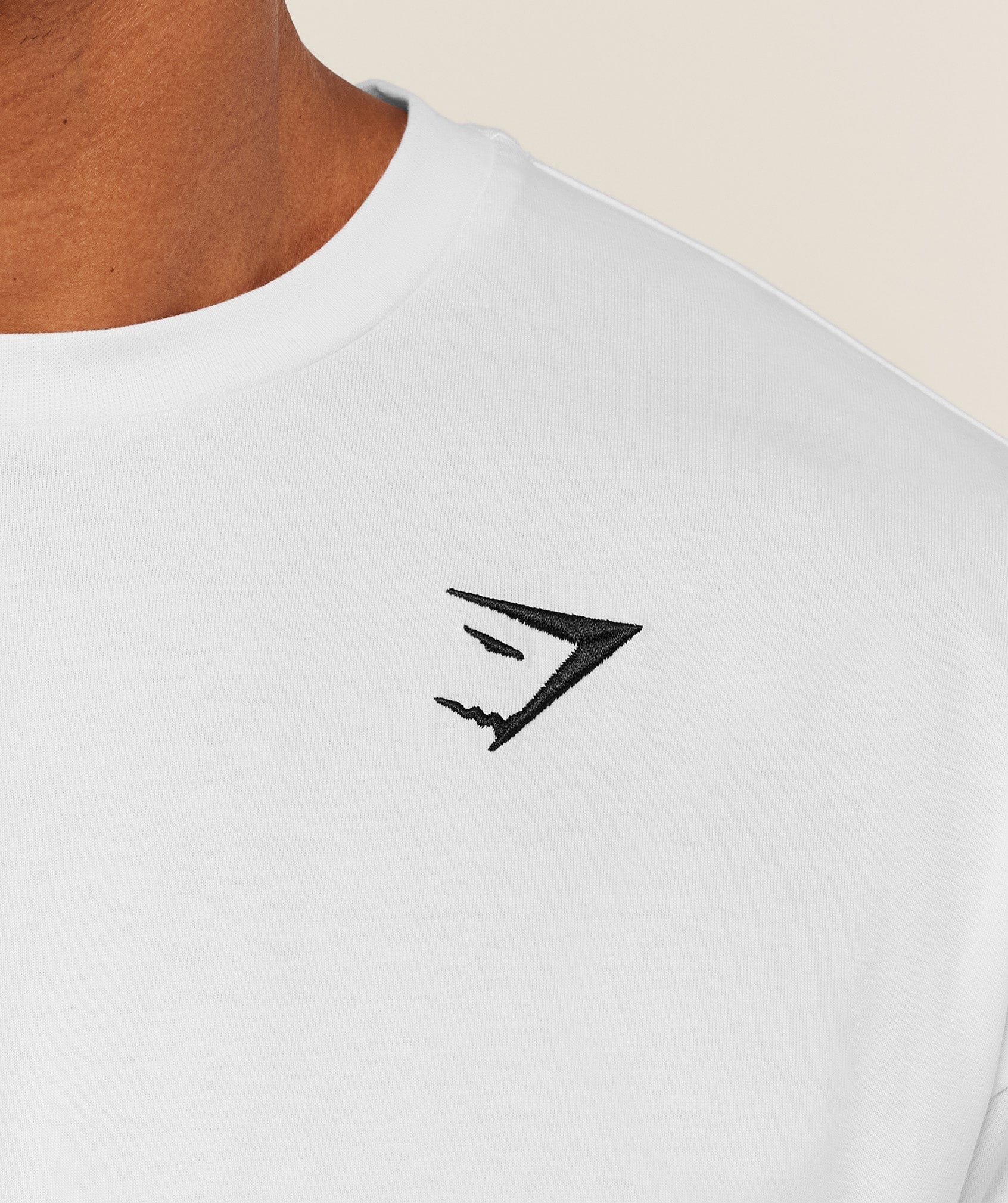 Gymshark Crest Oversized T-Shirt Gs White