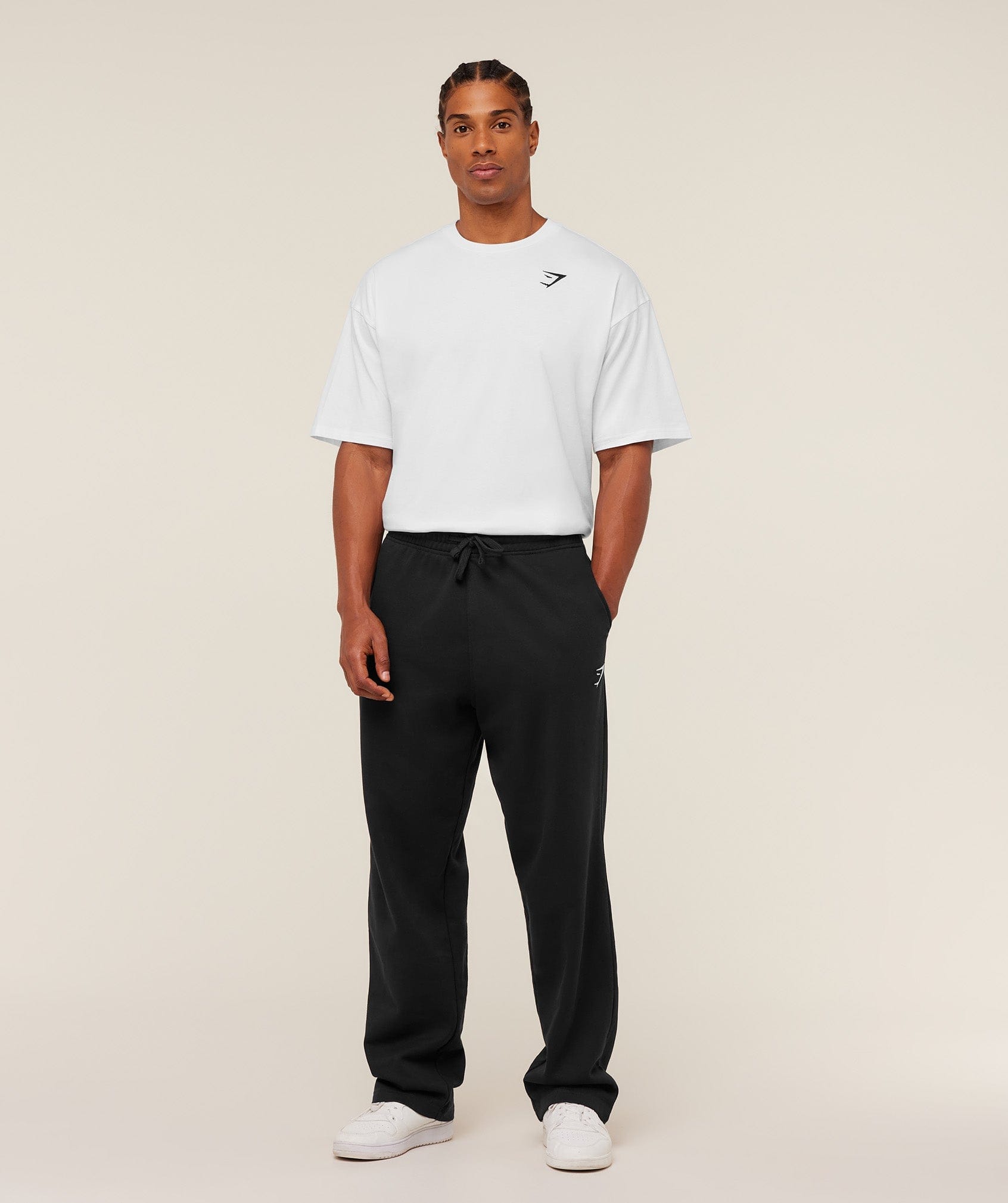 Gymshark Crest Oversized T-Shirt Gs White