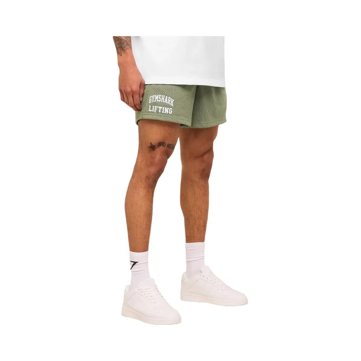 Gymshark Lifting Mesh 5" Shorts "Base Green"