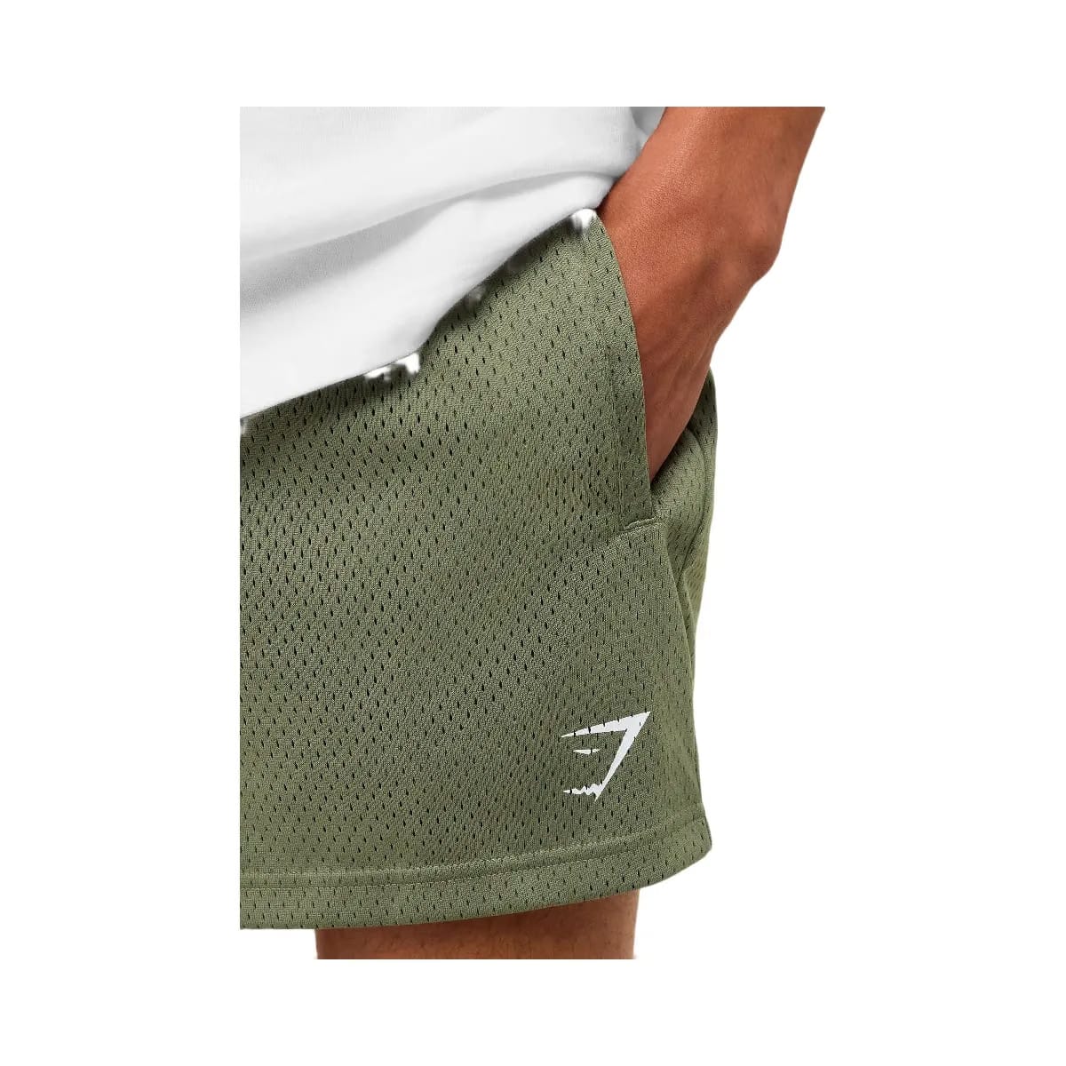 Gymshark Lifting Mesh 5" Shorts "Base Green"