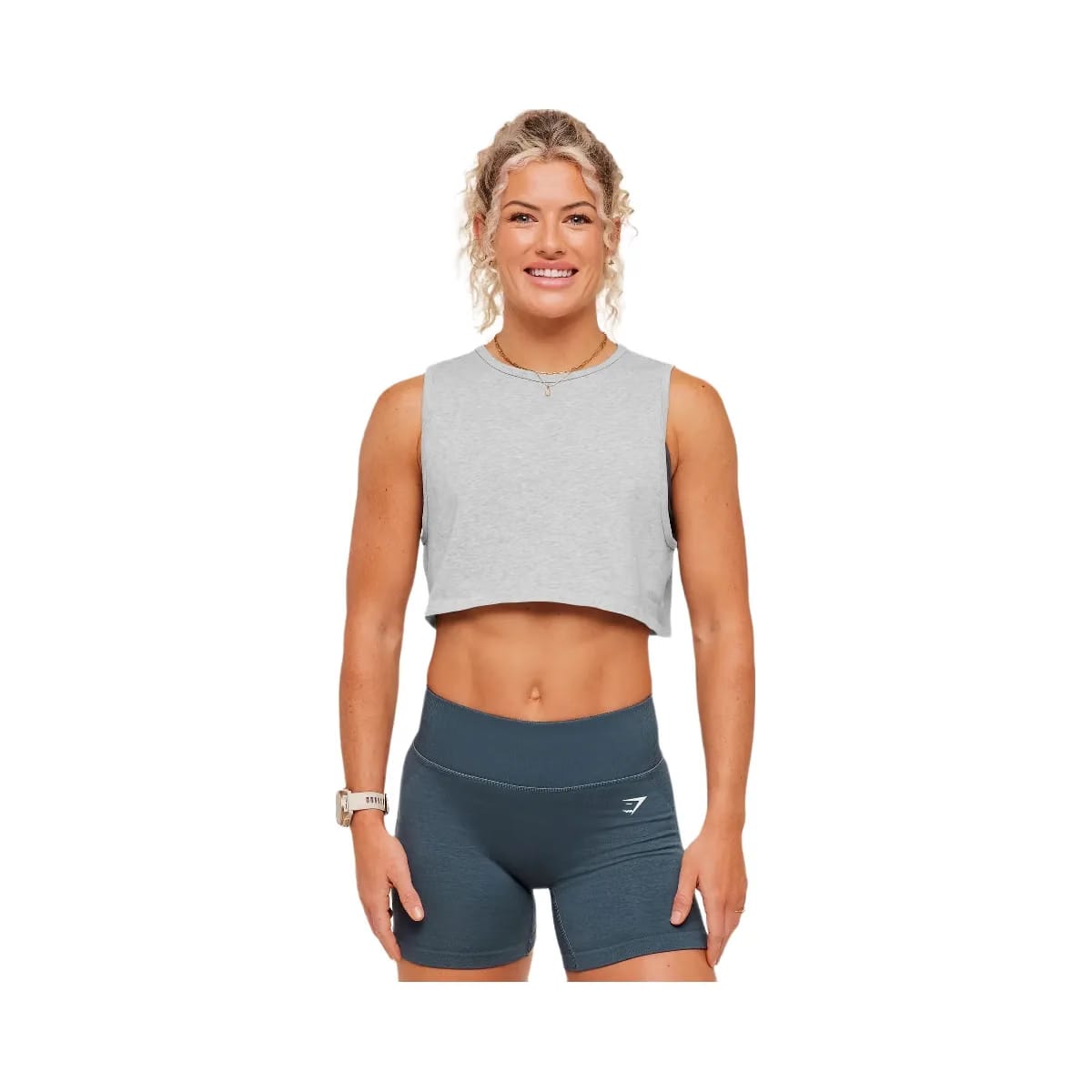 Gymshark To From Cut Off Tee "Bros Soft Grey Marl"