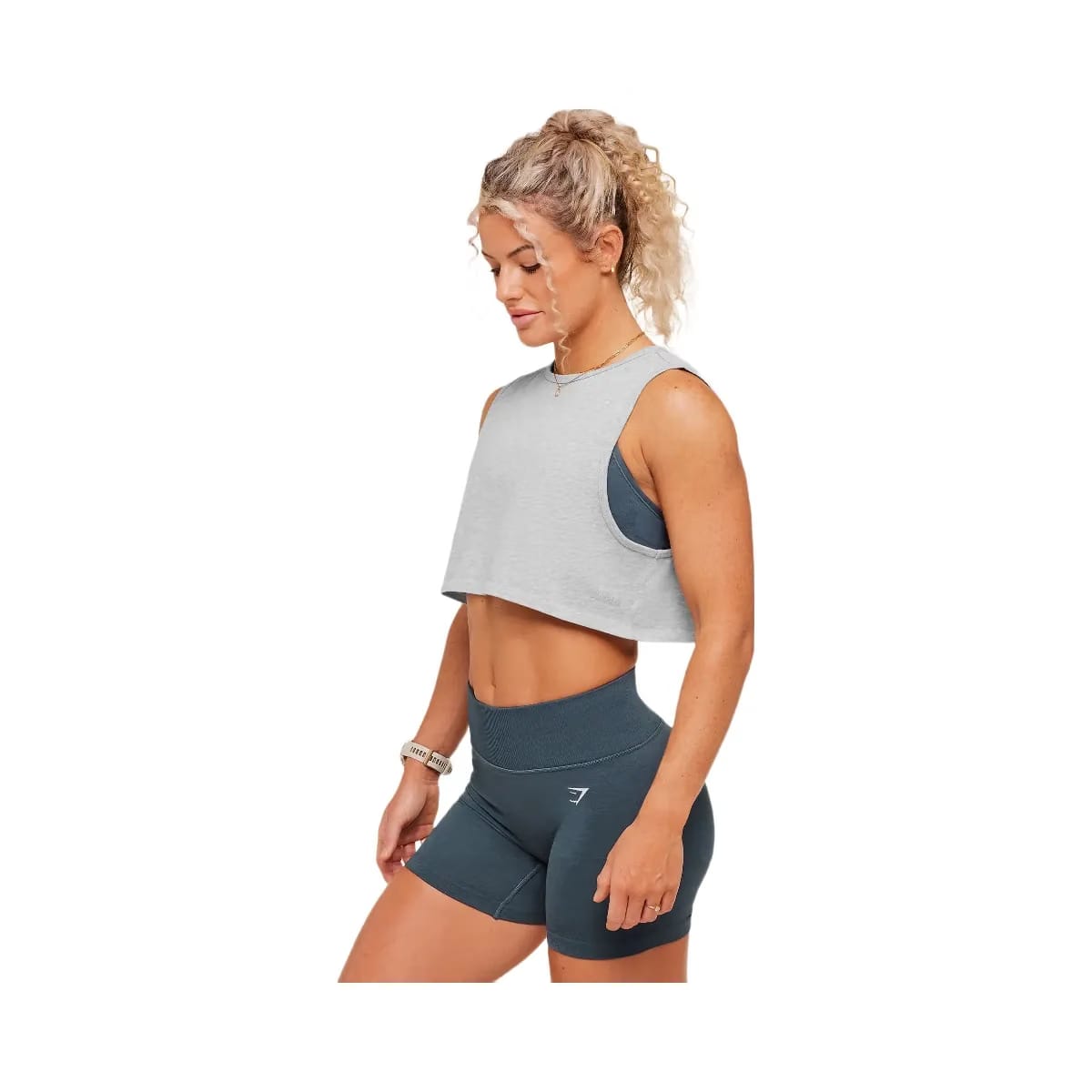 Gymshark To From Cut Off Tee "Bros Soft Grey Marl"