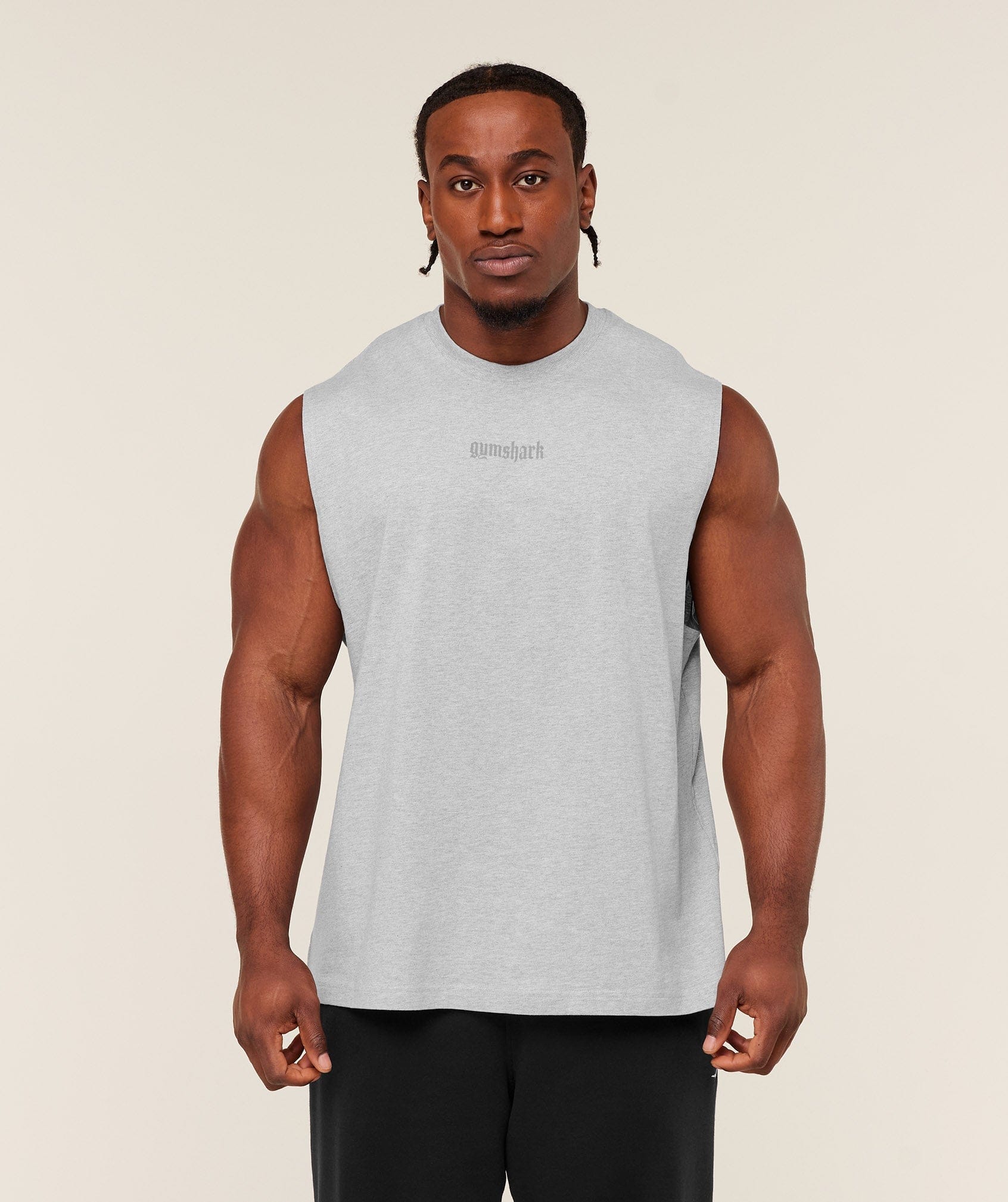 Gymshark Olde English Tank Bros Soft Grey Marl