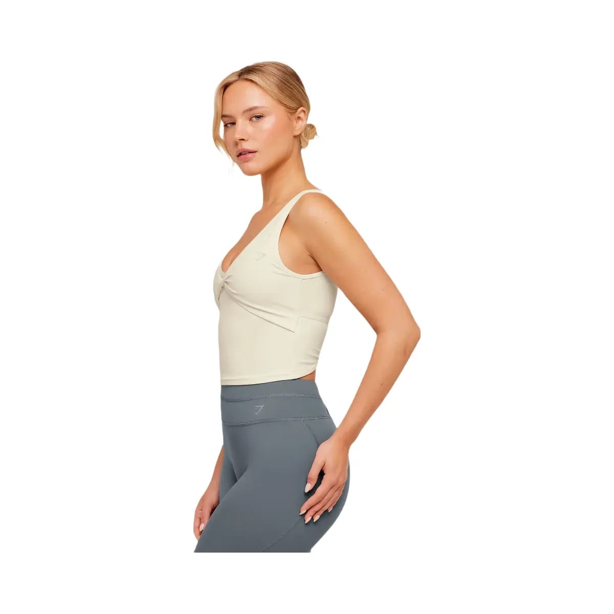 Gymshark Crossover Back Tank "Soft White"