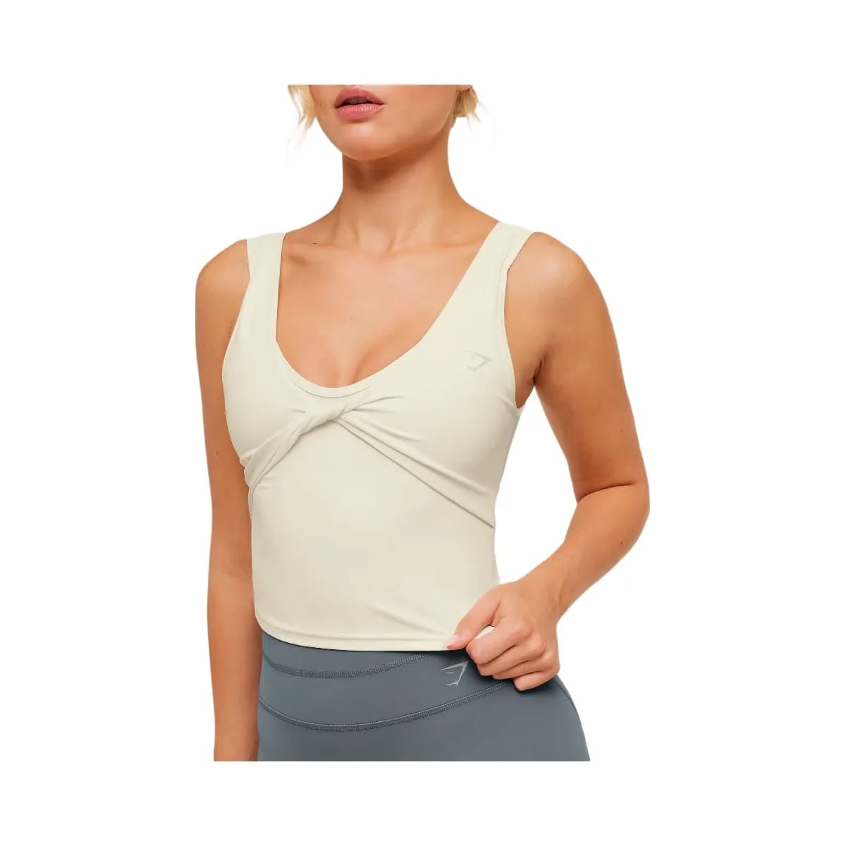 Gymshark Crossover Back Tank "Soft White"