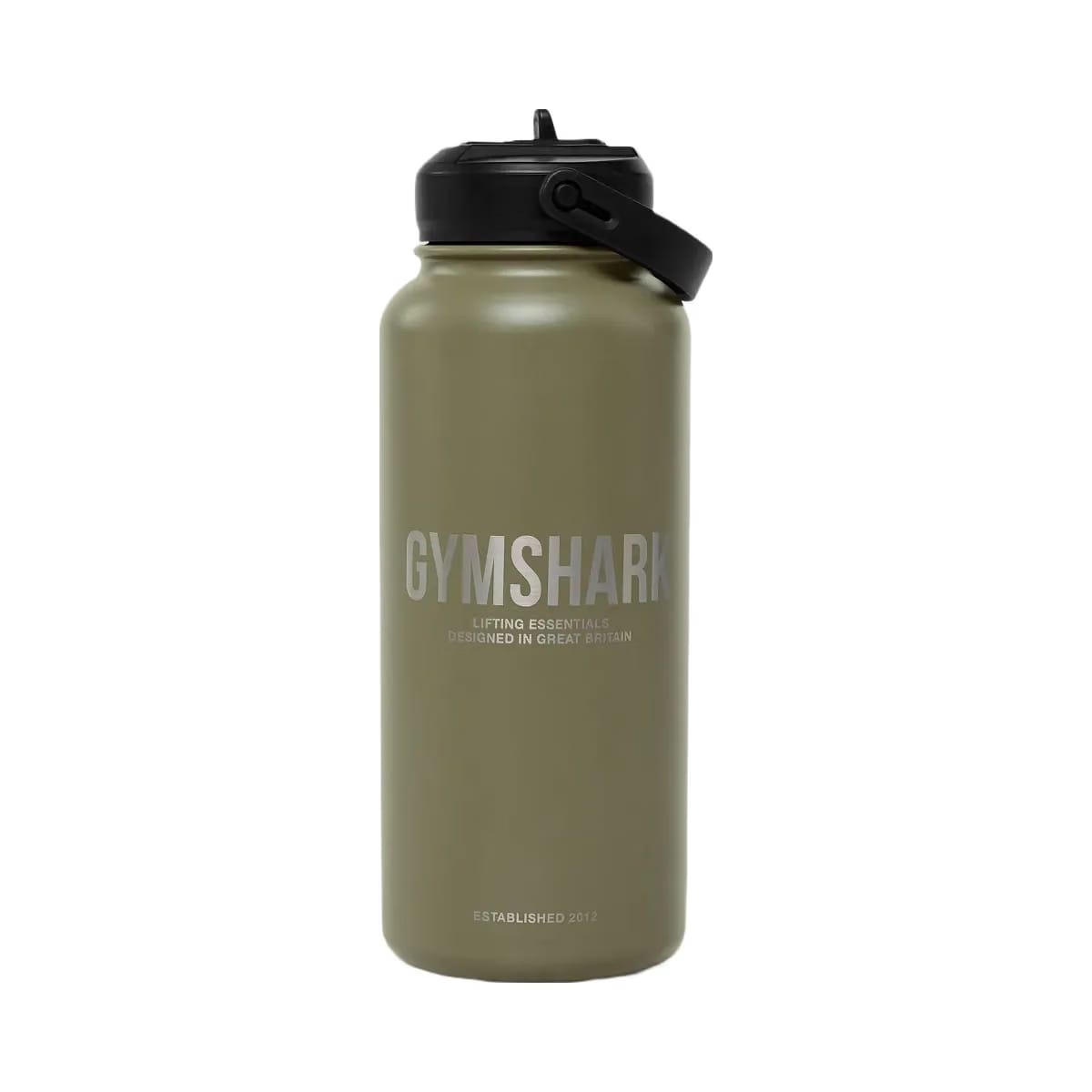 Gymshark Metal Insulated Straw Bottle 1L "GS Grounded Green"