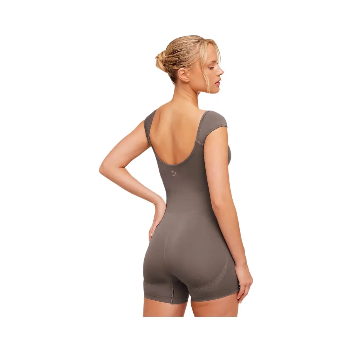Gymshark Soft Sculpt Cap Sleeve All-In-One "Cool Brown"