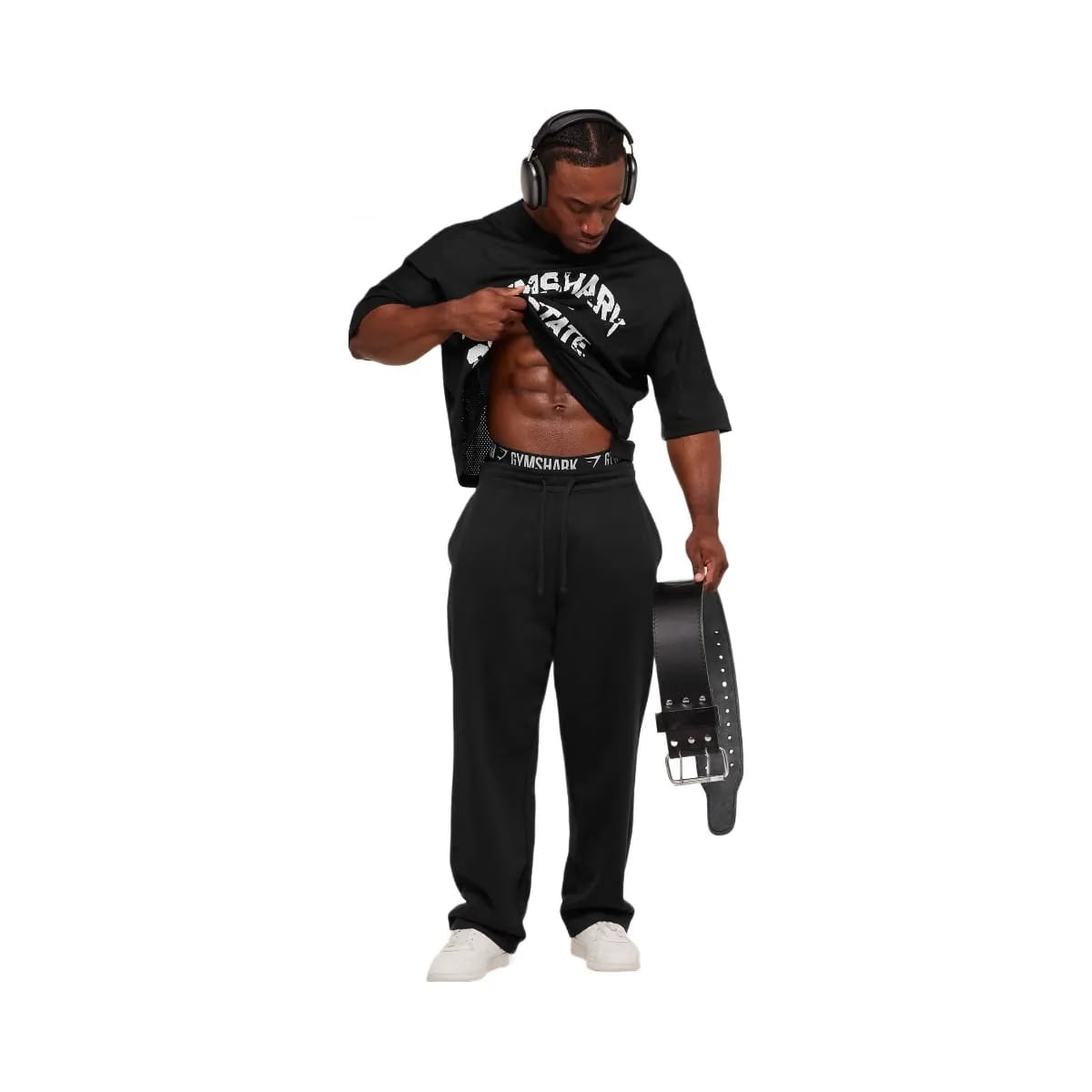 Gymshark Graphic Mesh Oversized T-Shirt "Black"