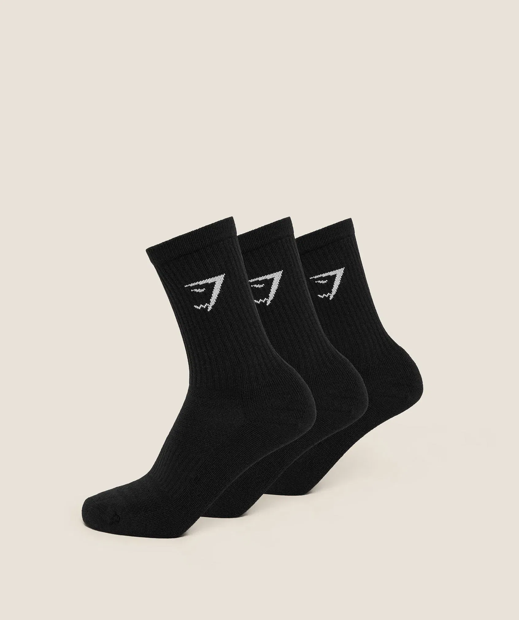 Gymshark Crew Socks 3Pk Gs Black