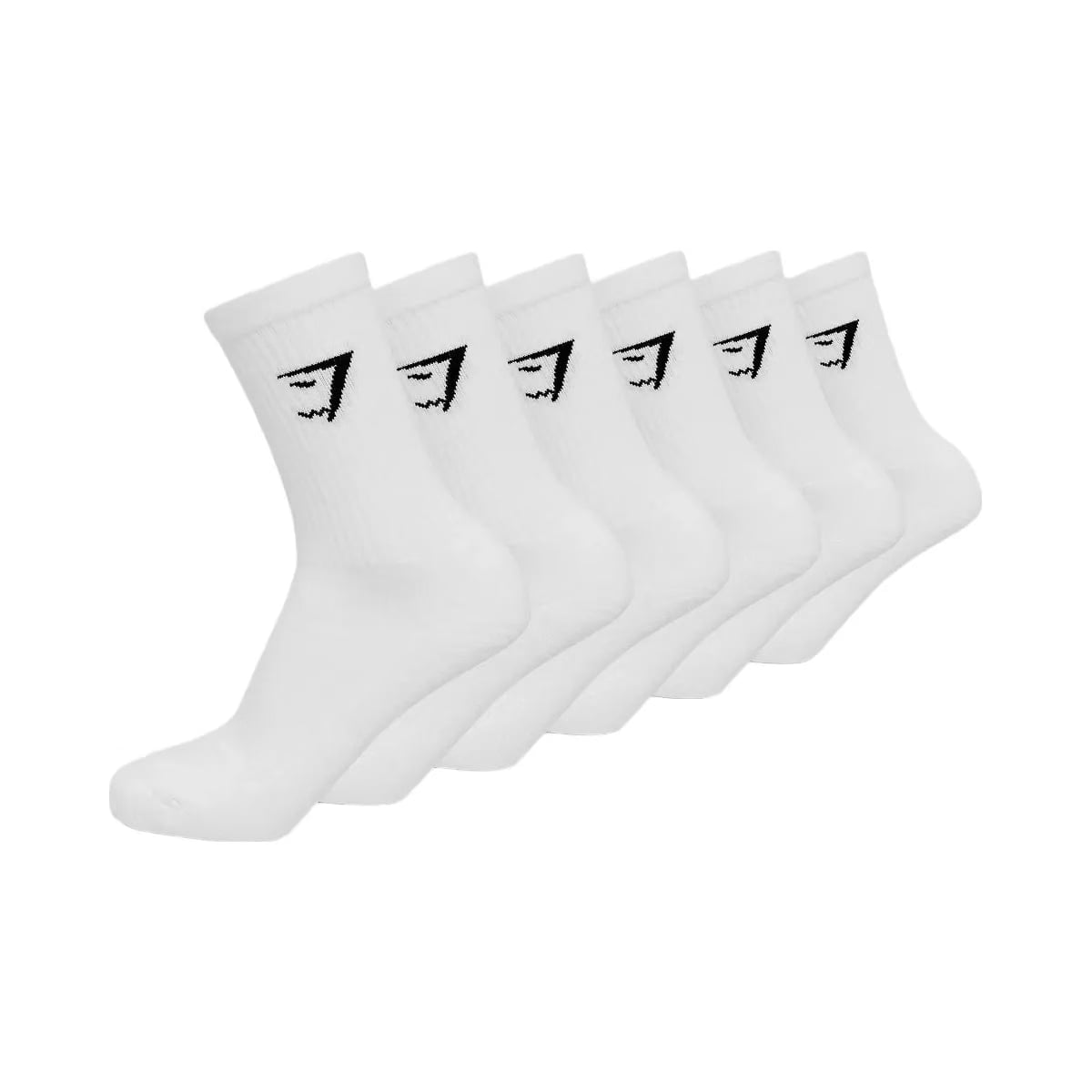 Gymshark Crew Socks 6pk "GS White"