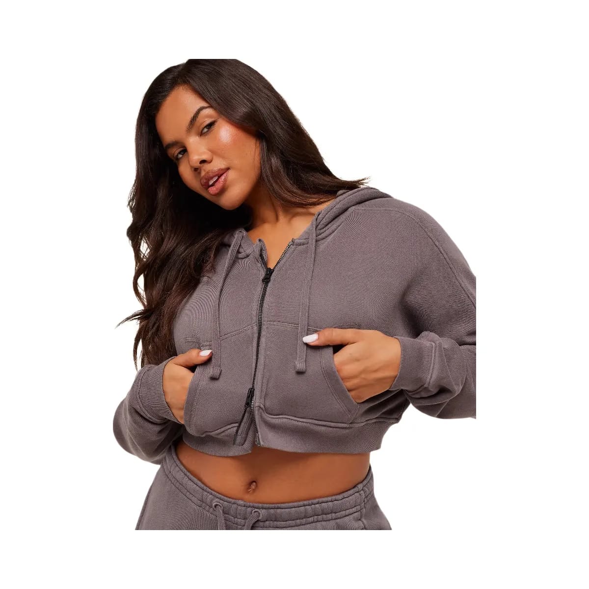 Gymshark Pump Zip Through Hoodie "GS Cool Brown WASH"