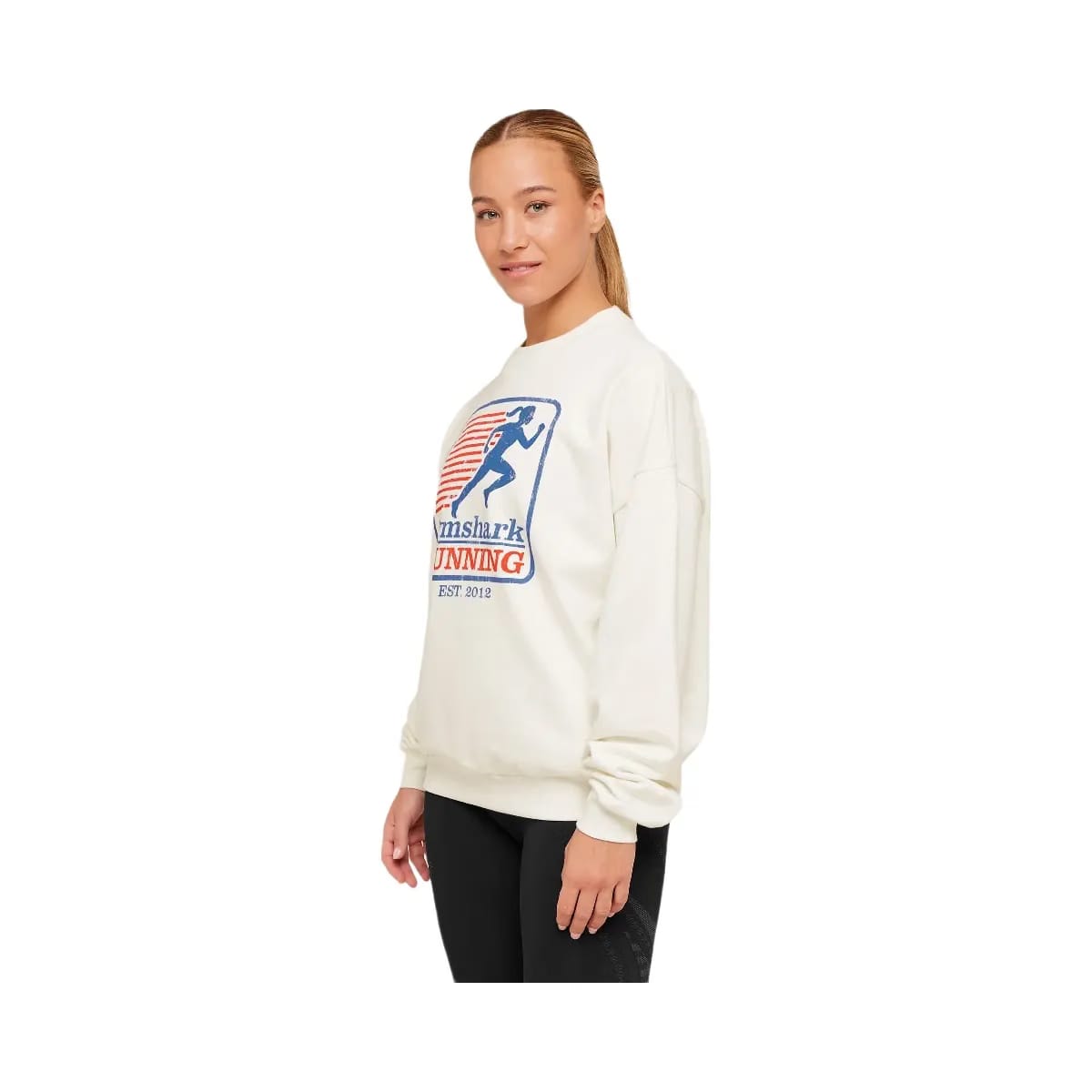 Gymshark Run Club Graphic Sweatshirt "GS Soft White"