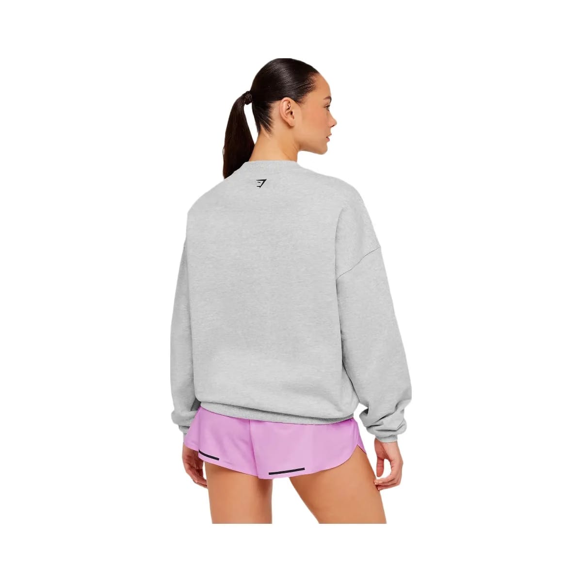 Gymshark Run Club Graphic Sweatshirt "Light Grey Core Marl"