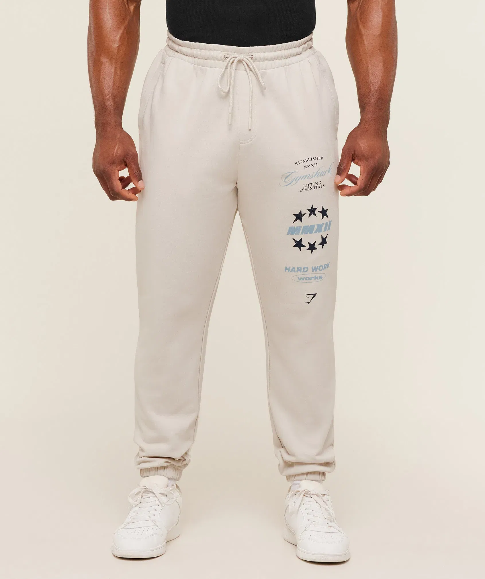 Gymshark Global Lifting Graphic Pants Tinted White