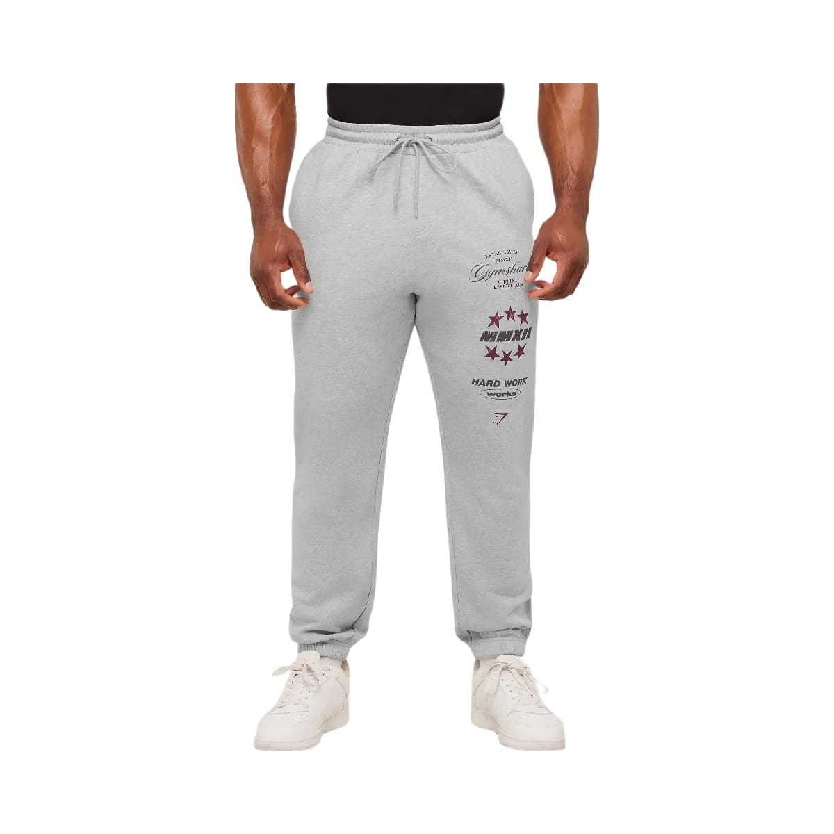 Gymshark Global Lifting Graphic Pants "Light Grey Core Marl"