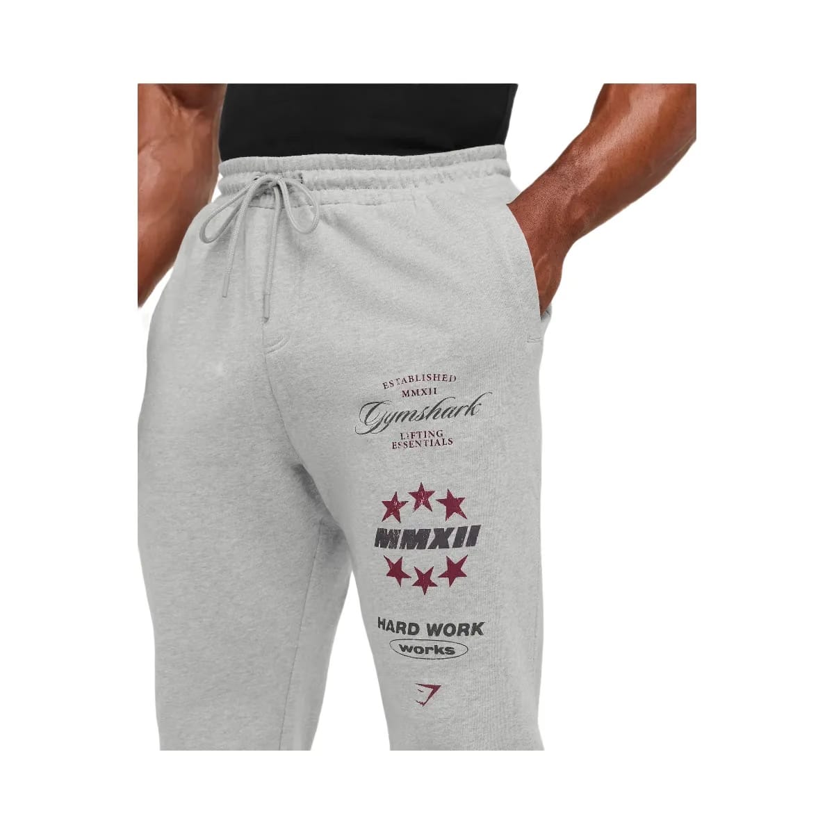 Gymshark Global Lifting Graphic Pants "Light Grey Core Marl"