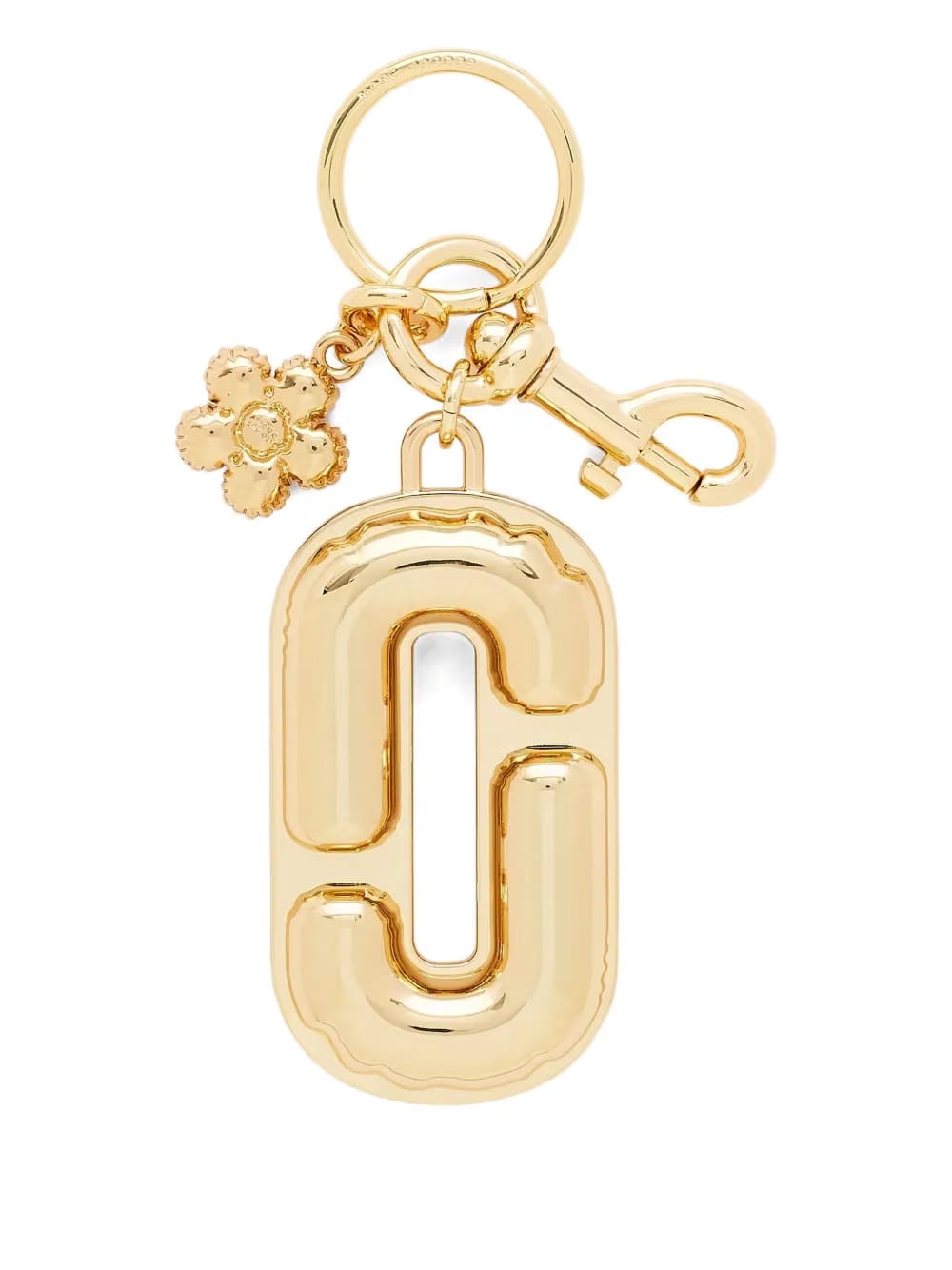 The J Marc balloon-shaped flower keyring