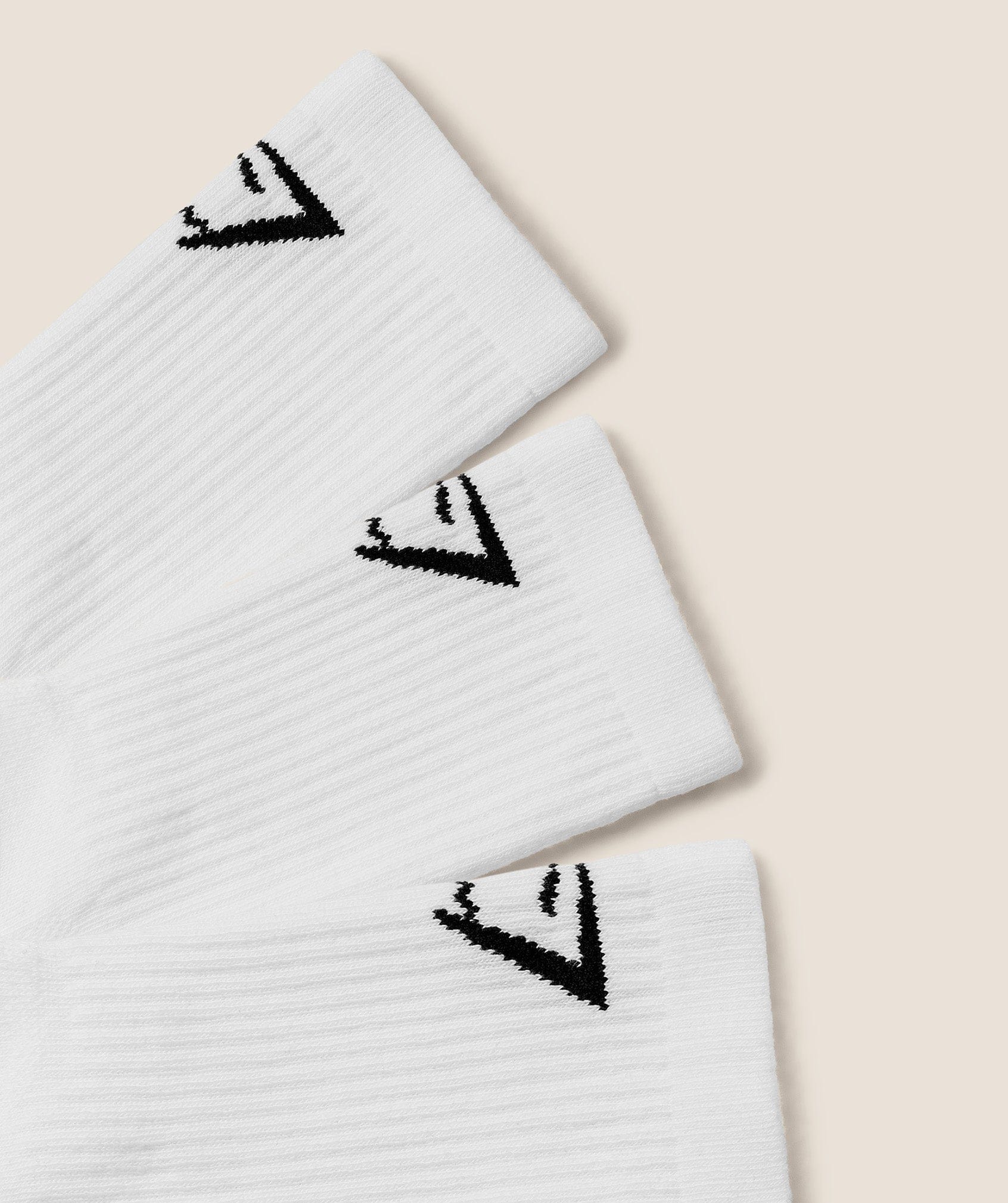 Gymshark Performance Crew Socks 3Pk Gs White