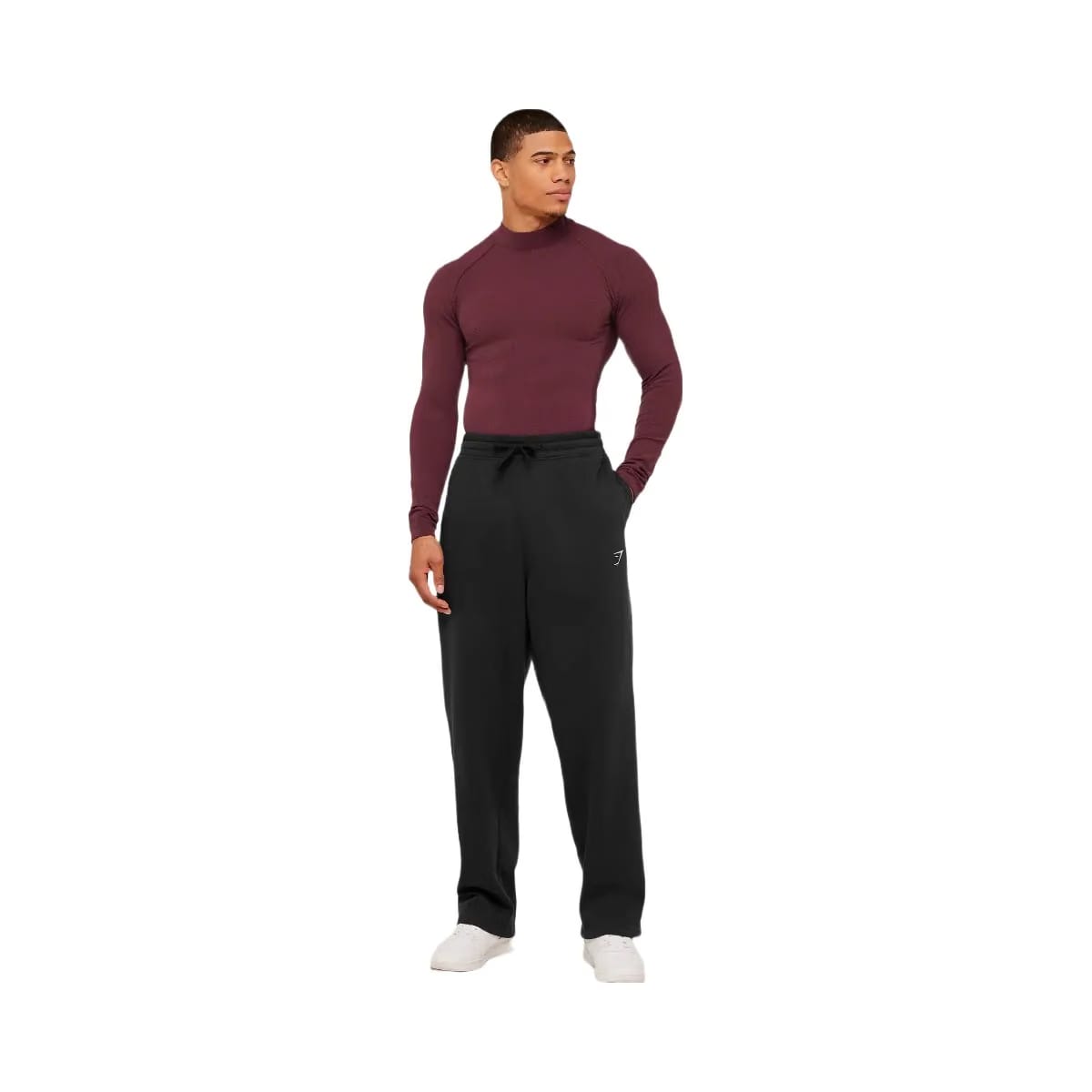 Gymshark Physique Long Sleeve T-Shirt "GS Impact Burgundy GS Cherry Purple"