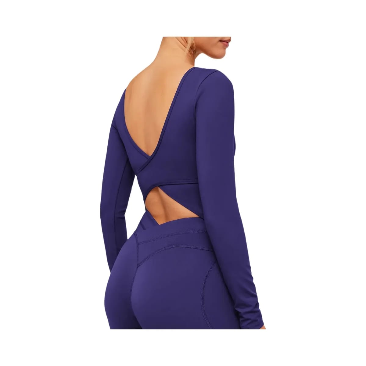 Gymshark Crossover Back Long Sleeve Top "Indigo Purple"