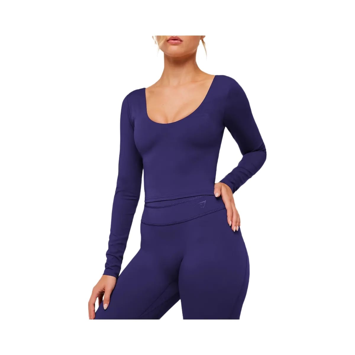 Gymshark Crossover Back Long Sleeve Top "Indigo Purple"