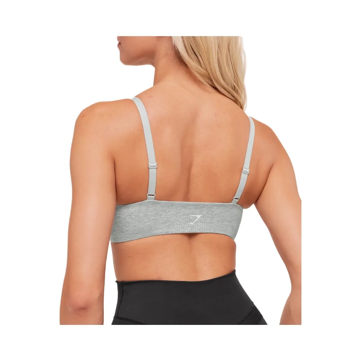 Gymshark Cotton Twist Front Bralette "Light Grey Core Marl"