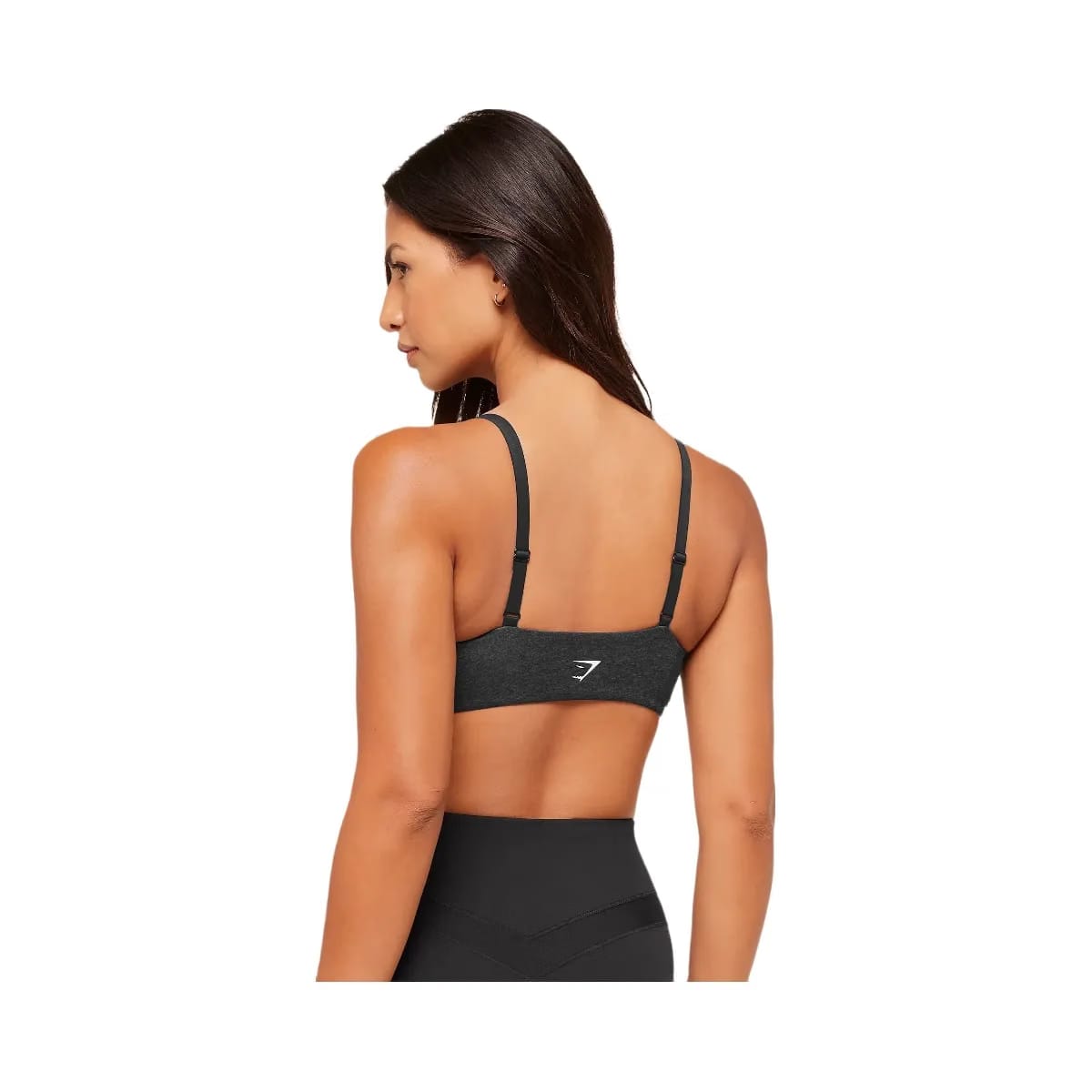 Gymshark Cotton Twist Front Bralette "Bros Midnight Black Marl"
