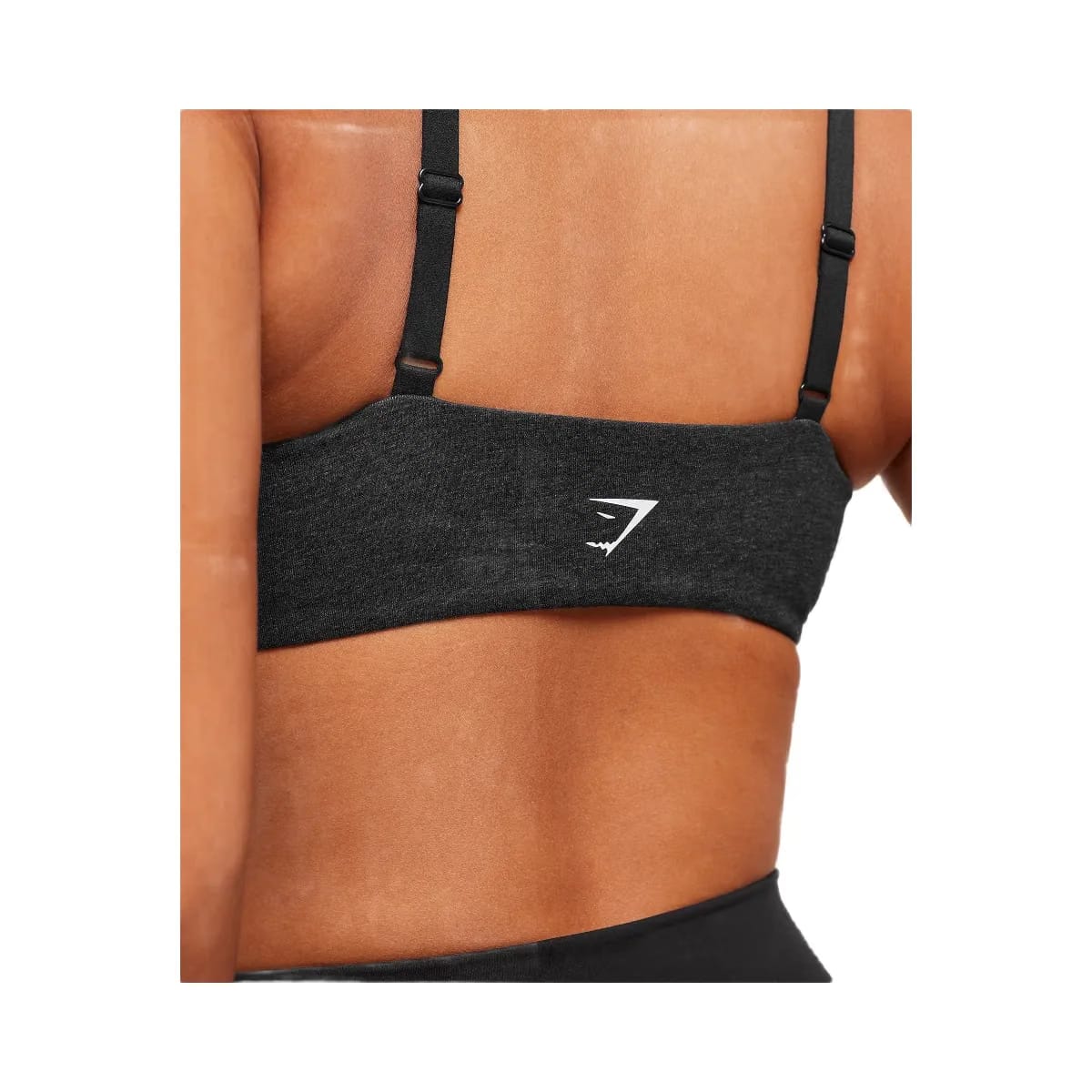 Gymshark Cotton Twist Front Bralette "Bros Midnight Black Marl"