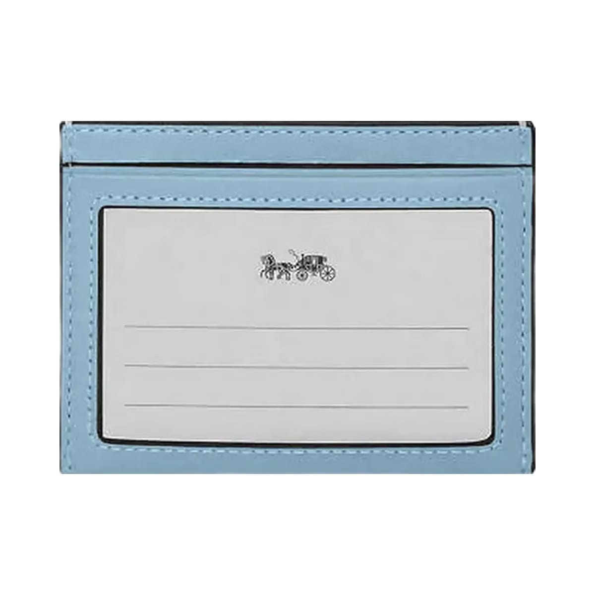 Coach Slim Id Card Case Glazed Leather-Im-Powder Blue