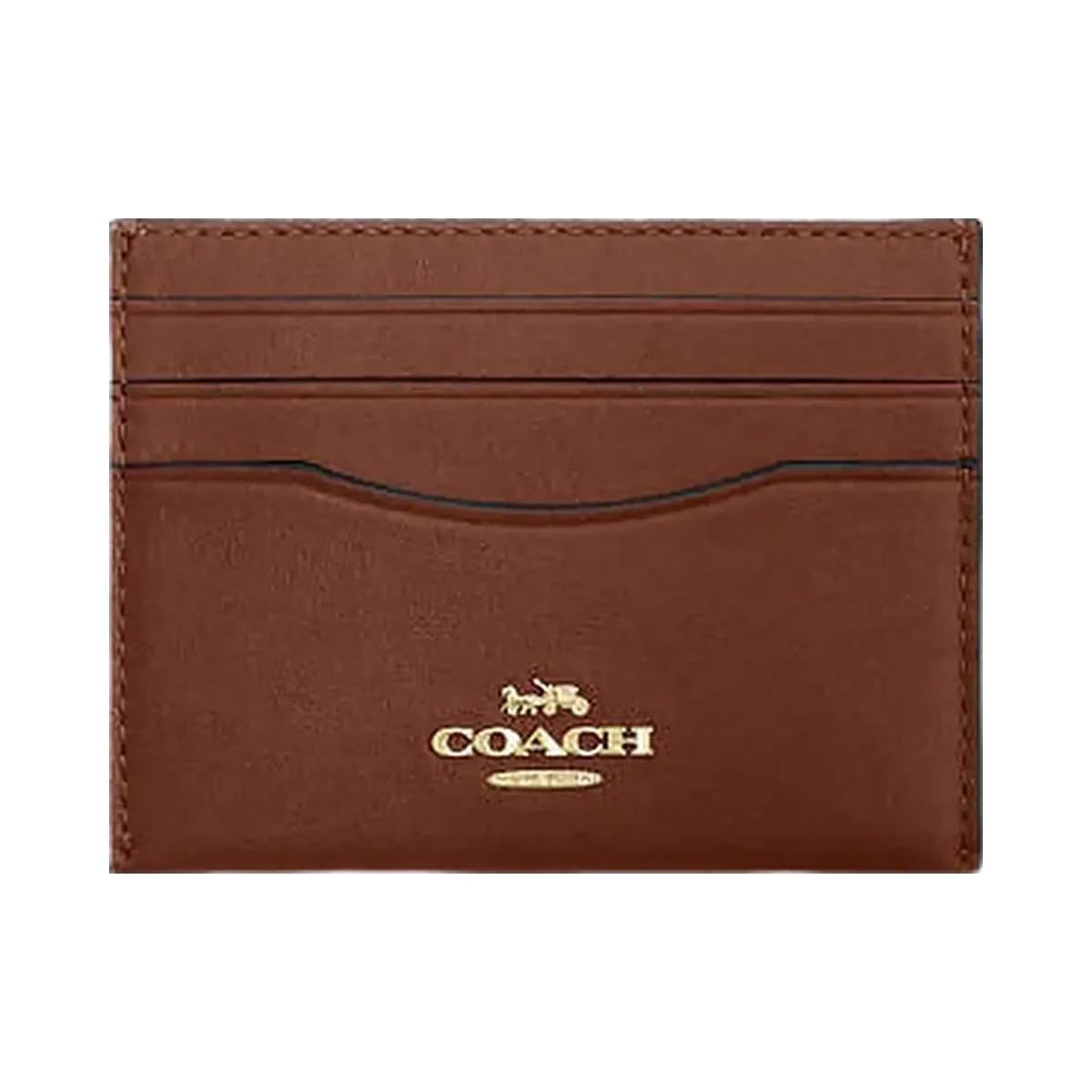 Coach Slim Id Card Case Calf Leather-Im-Sable