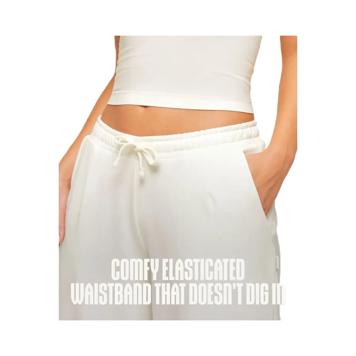 Gymshark Lightweight Wide Leg Pant Short "Soft White"