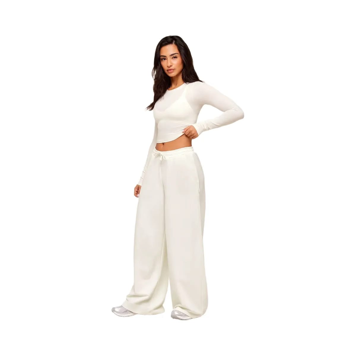 Gymshark Lightweight Wide Leg Pant Short "Soft White"