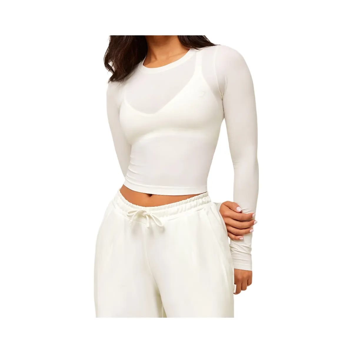 Gymshark Lightweight Wide Leg Pant Short "Soft White"