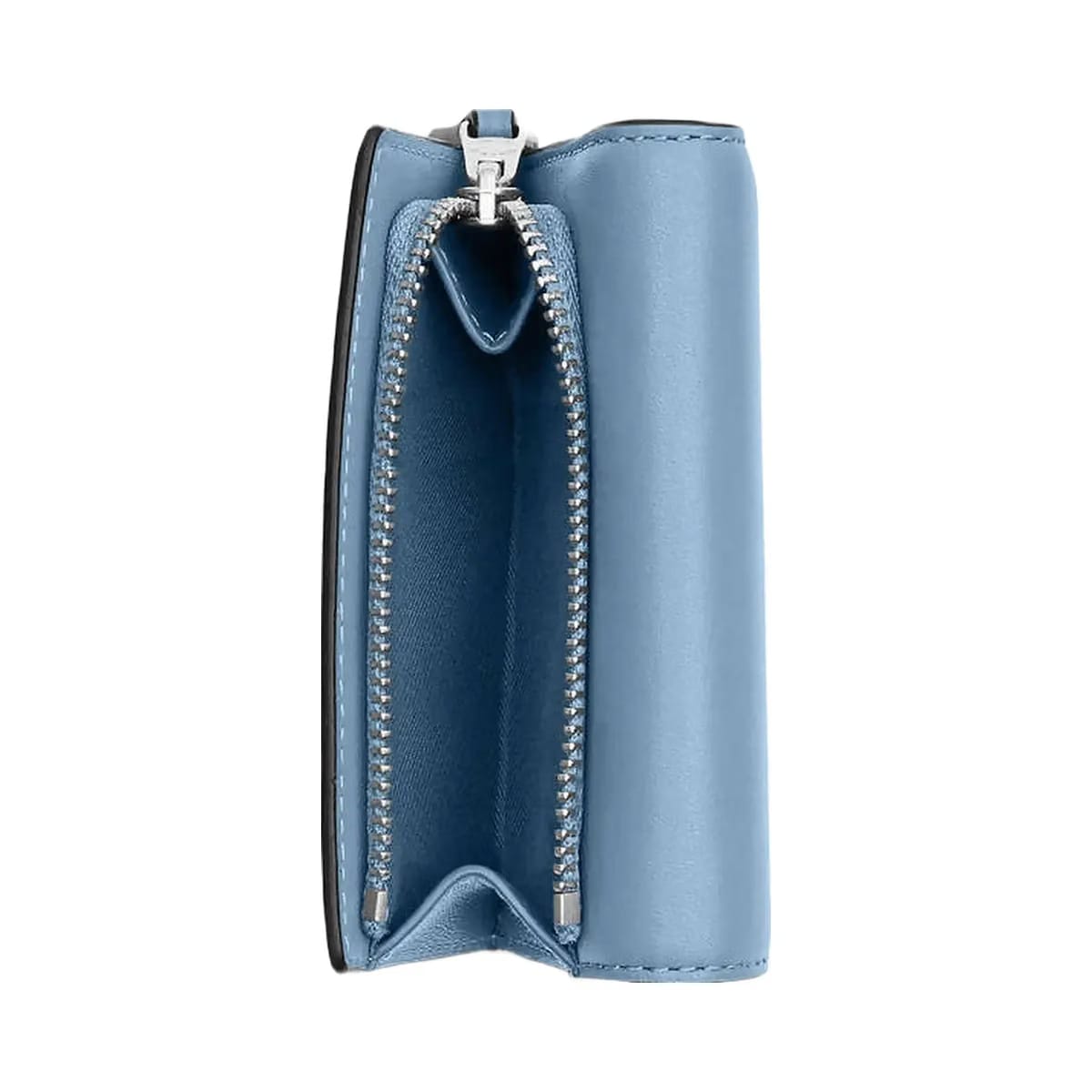 Coach Micro Wallet Smooth Leather-Silver-Pool