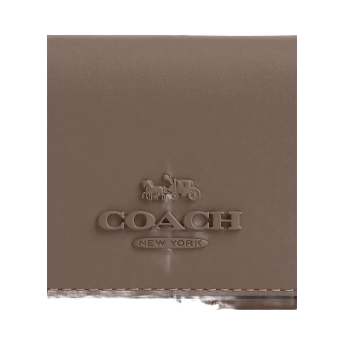 Coach Micro Wallet Leather-Gold-Dark Stone