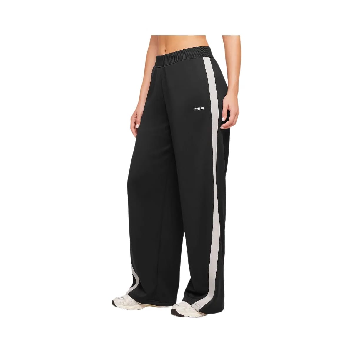 Gymshark Lightweight Tricot Wide Leg Pants "Black Tinted White"