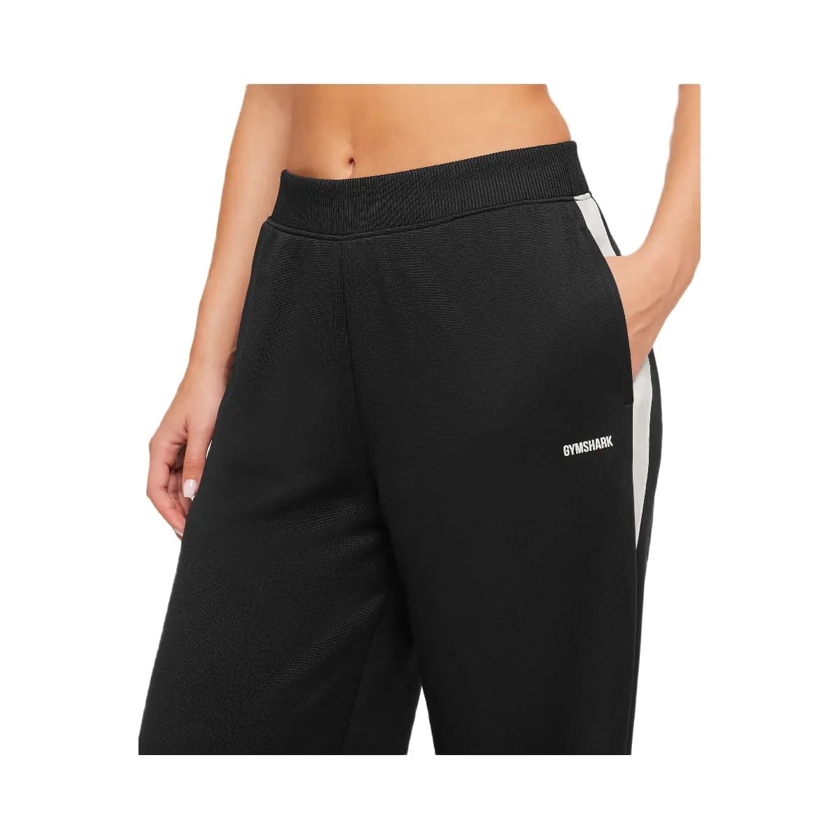 Gymshark Lightweight Tricot Wide Leg Pants "Black Tinted White"