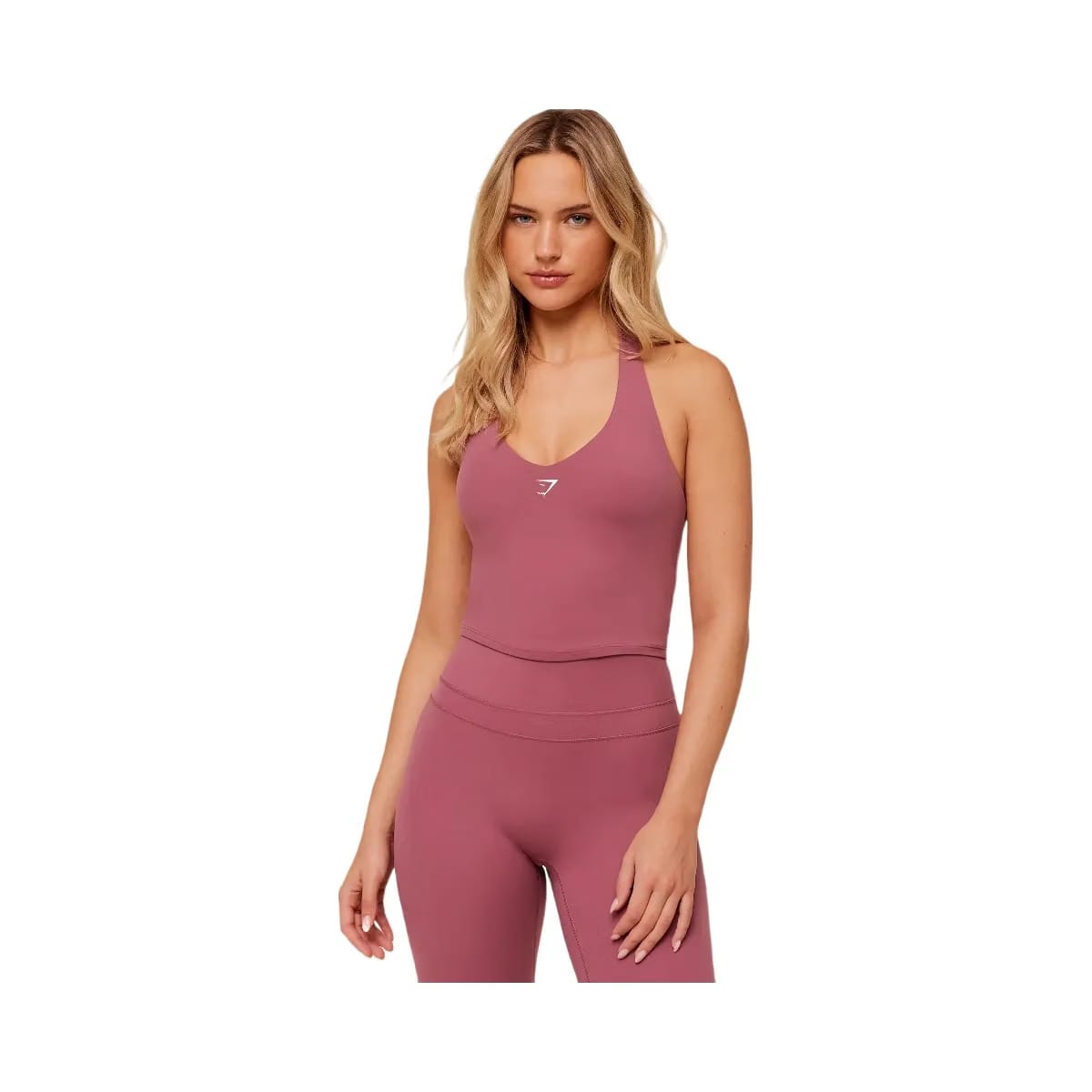 Gymshark Halter Neck Cami with Shelf "Reset Pink"