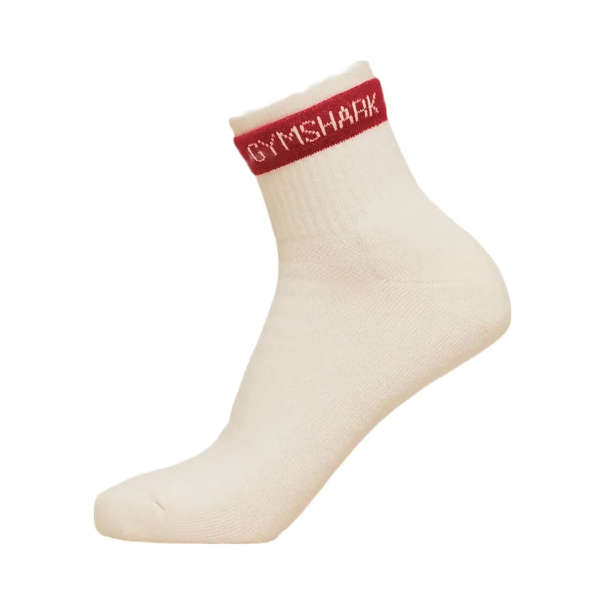 Gymshark Double Cuffed Socks Single Soft White