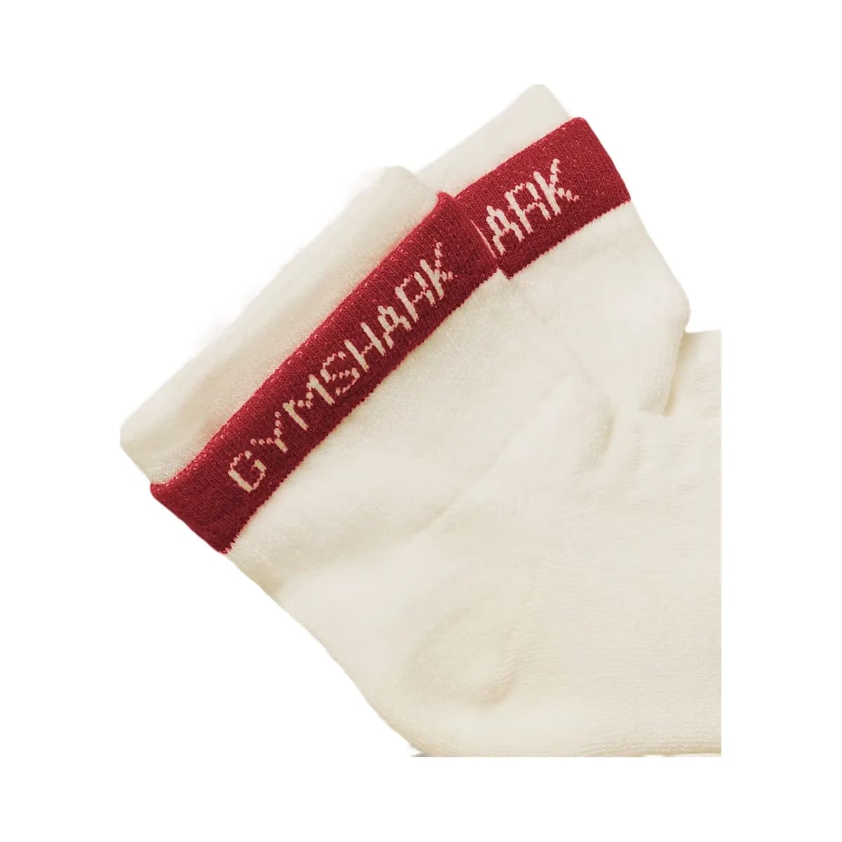 Gymshark Double Cuffed Socks Single Soft White