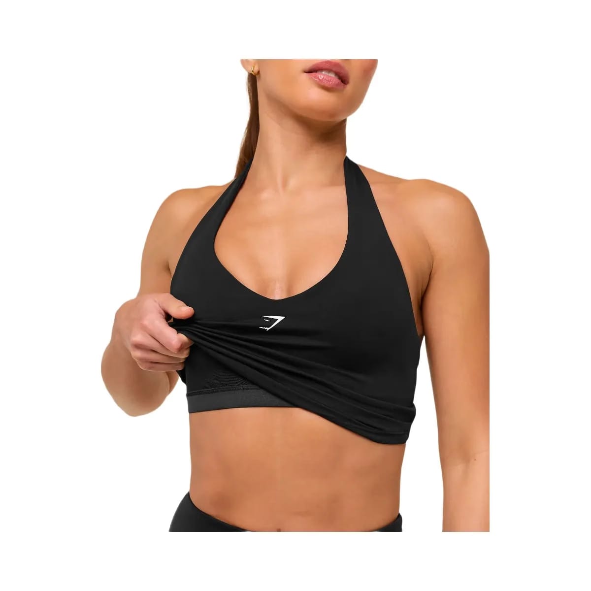 Gymshark Halter Neck Cami with Shelf - Black