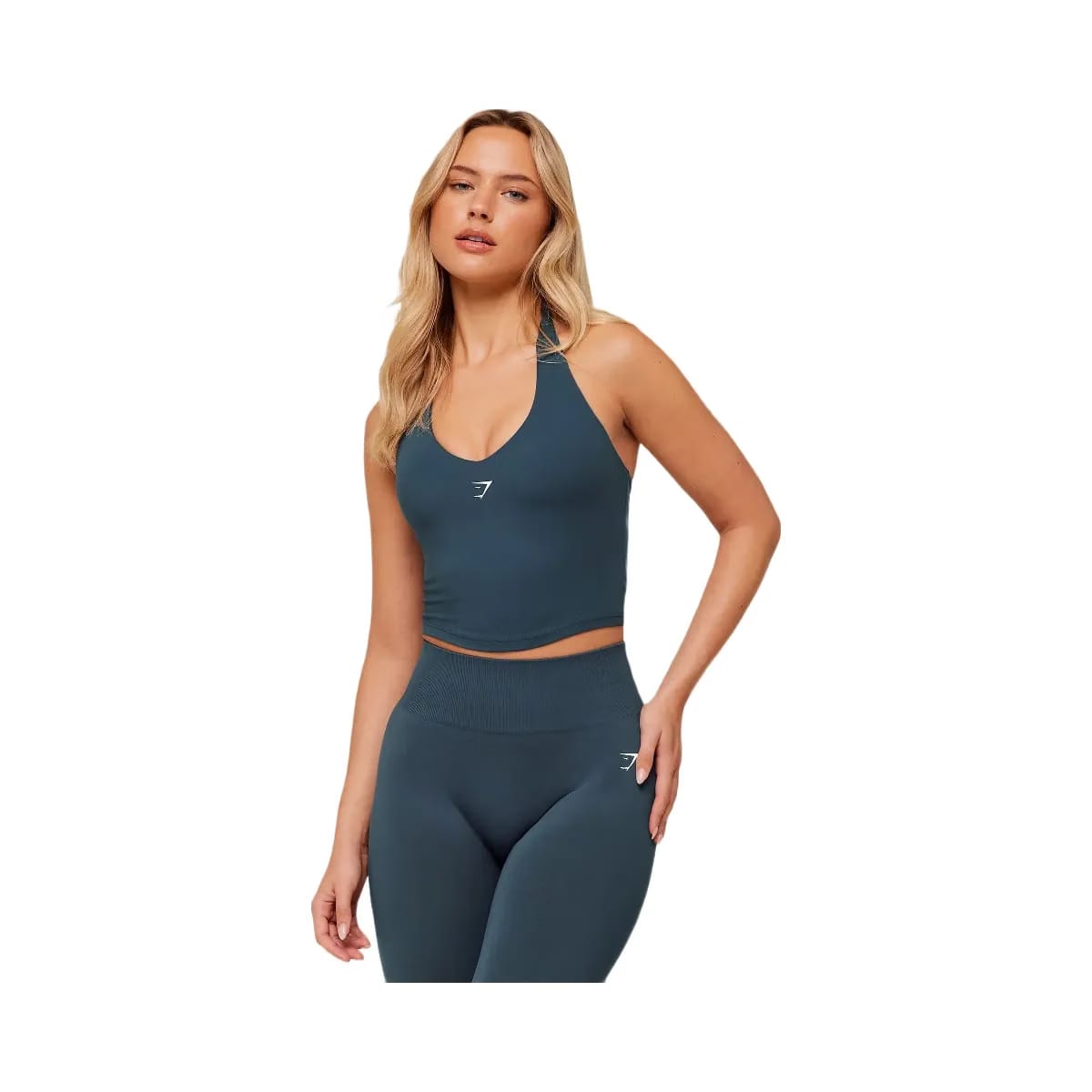 Gymshark Halter Neck Cami with Shelf "GS Stealth Blue"