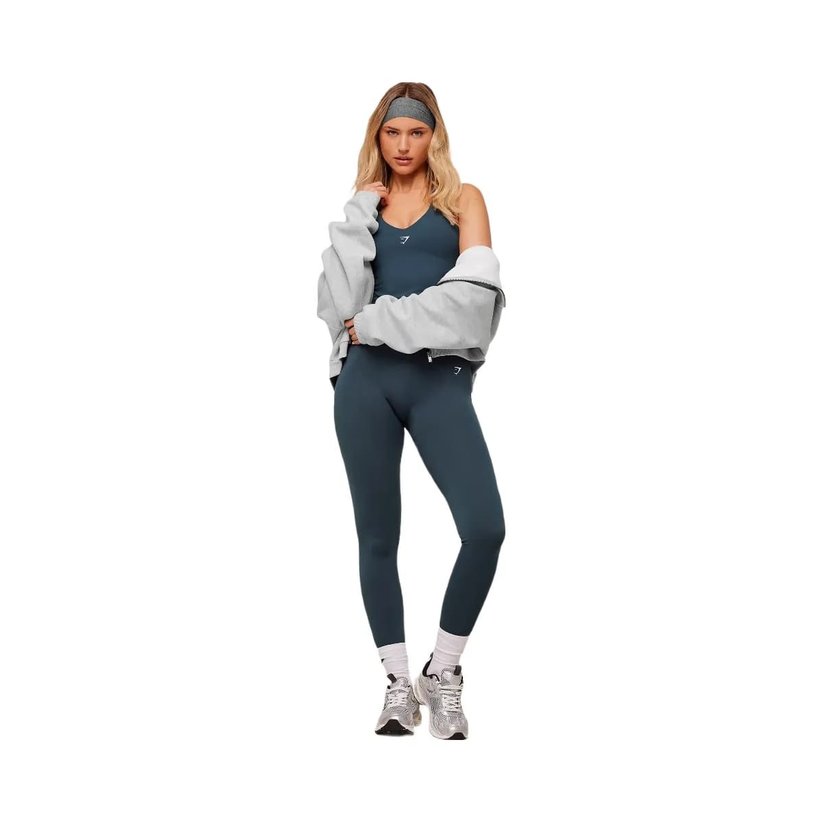Gymshark Halter Neck Cami with Shelf "GS Stealth Blue"