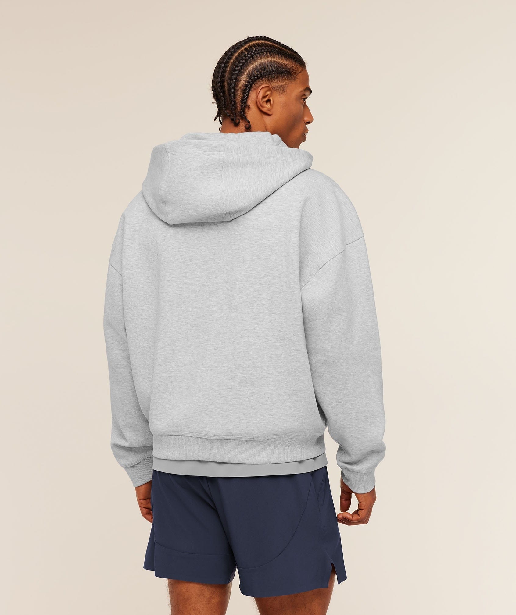 Gymshark Evolve Lightweight Zip Through Hoodie Bros Soft Grey Marl