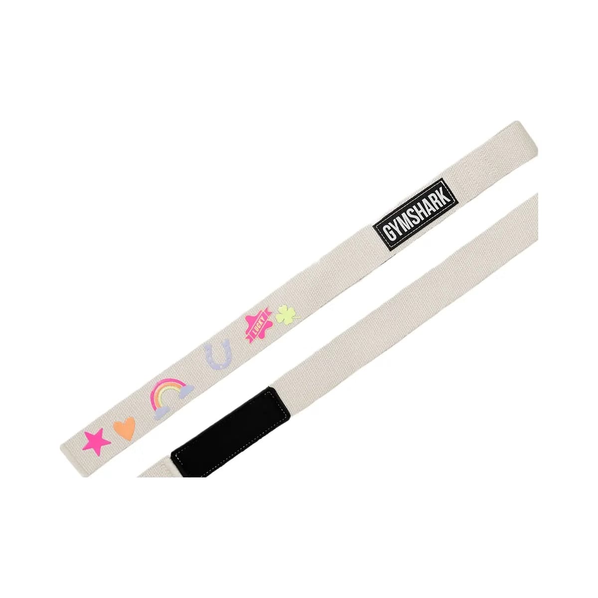 Gymshark Lucky Graphic Silicone Lifting Straps "Tinted White"