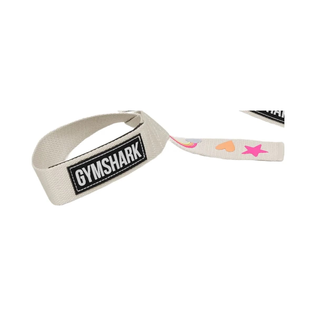 Gymshark Lucky Graphic Silicone Lifting Straps "Tinted White"