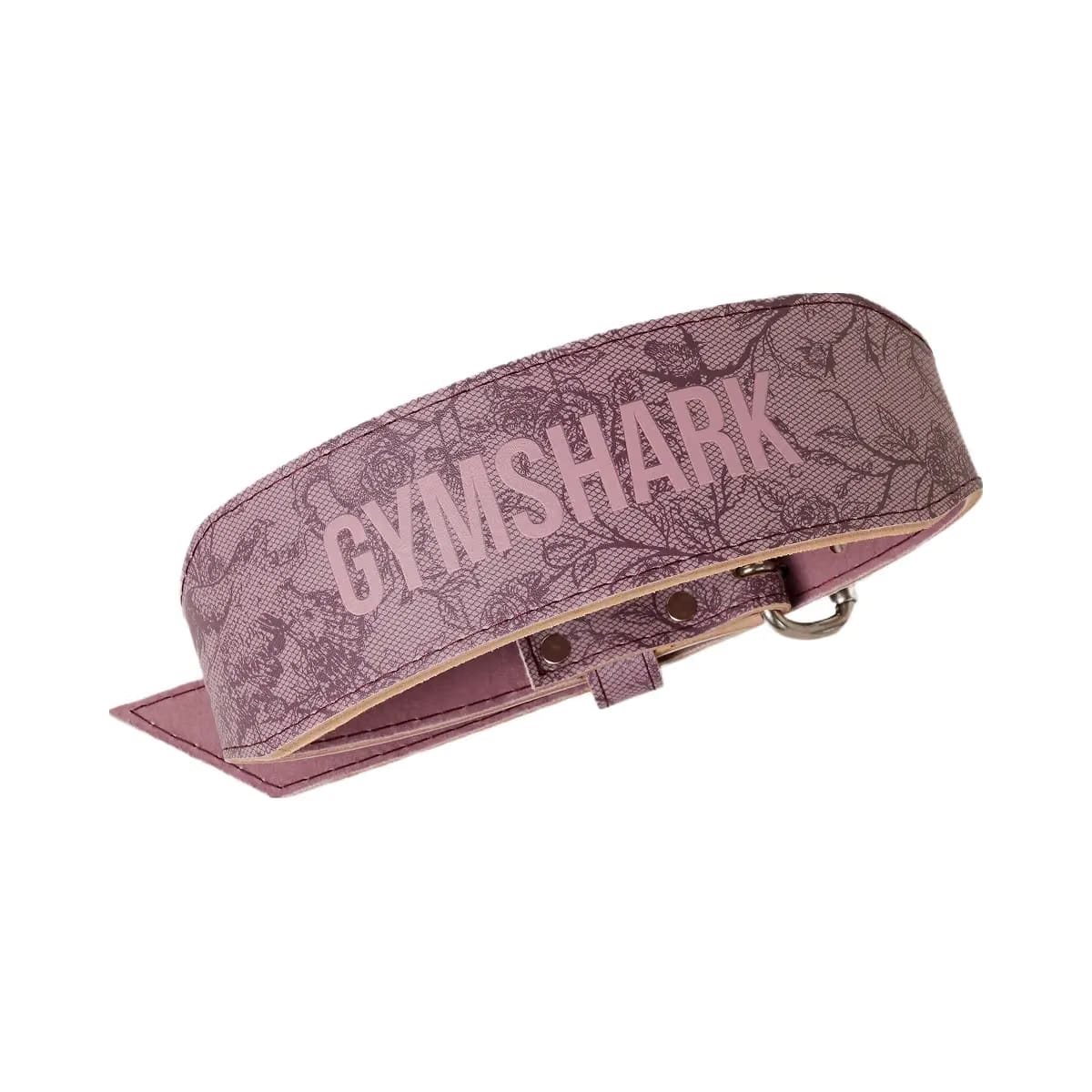 Gymshark Lace Graphic Tapered Lifting Belt "Impact Burgundy Calm Pink"