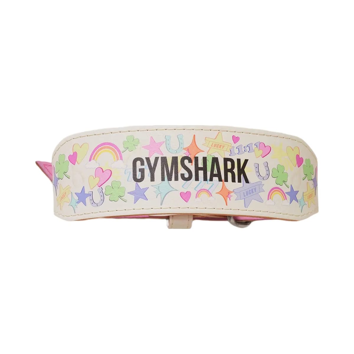 Gymshark Lucky Graphic Lifting Belt "Tinted White"