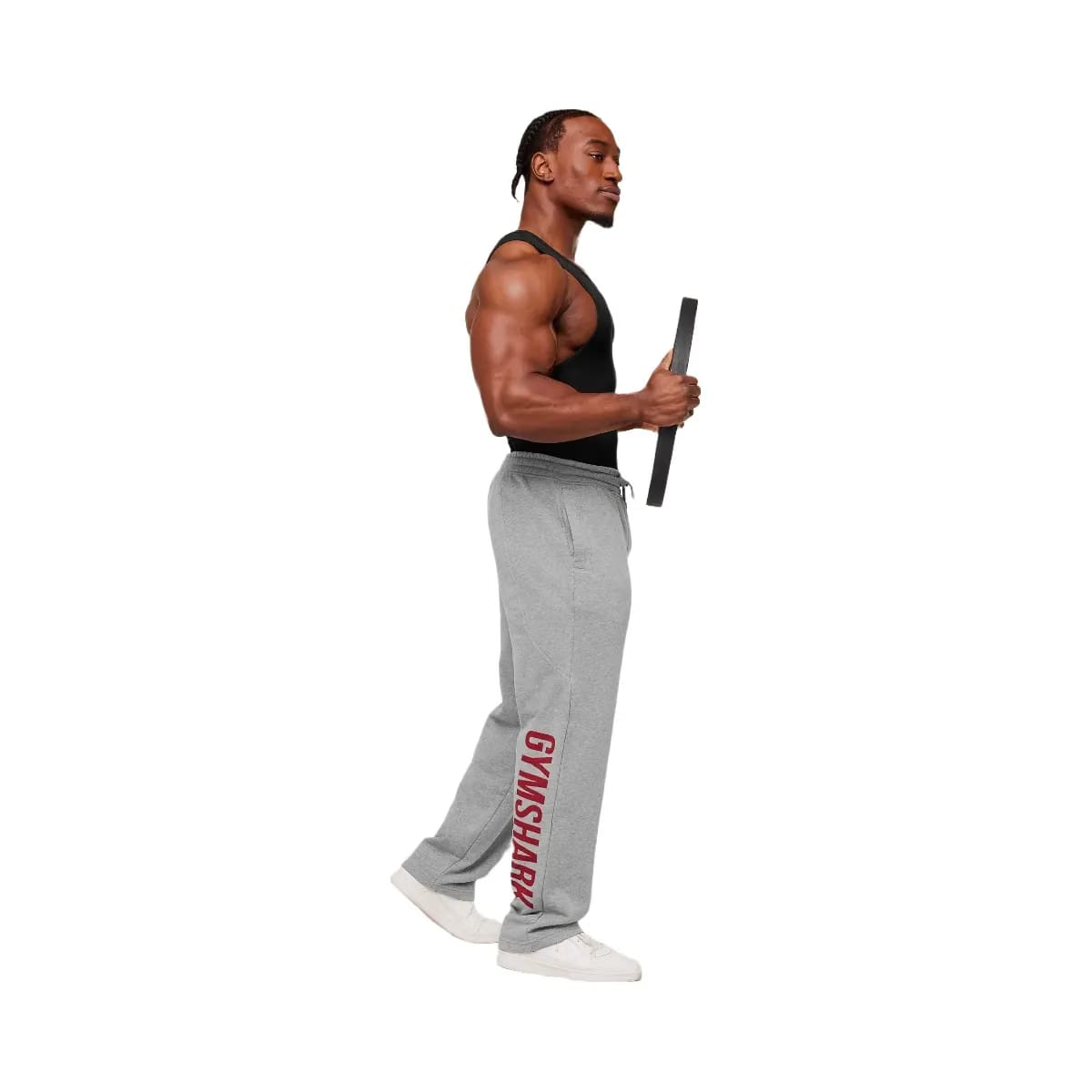 Gymshark Power Straight Leg Pants "Charcoal Core Marl Sets Red"
