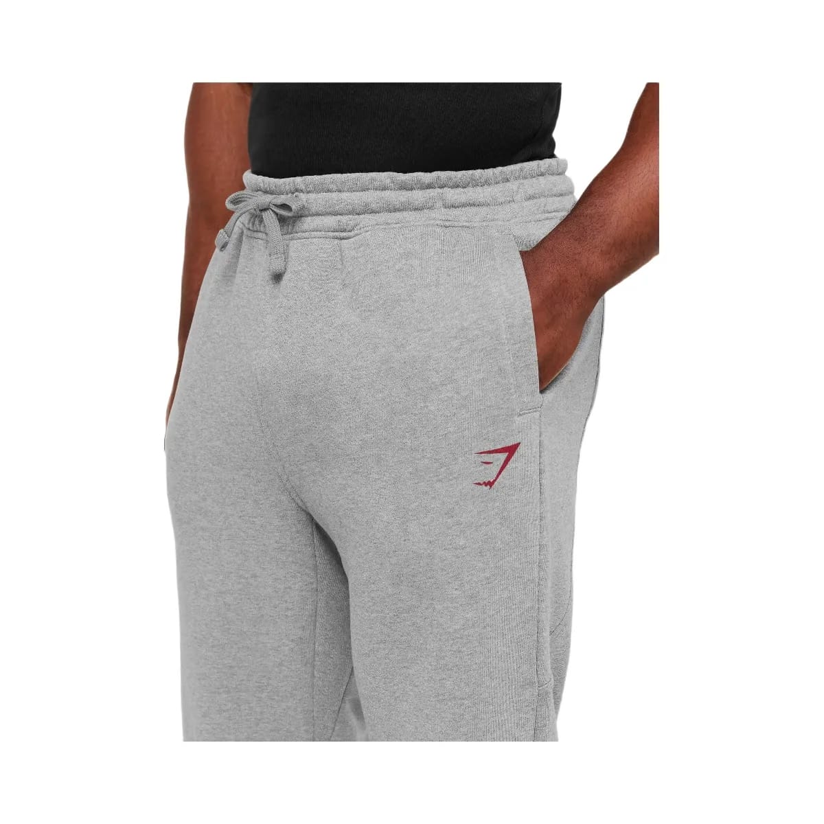 Gymshark Power Straight Leg Pants "Charcoal Core Marl Sets Red"